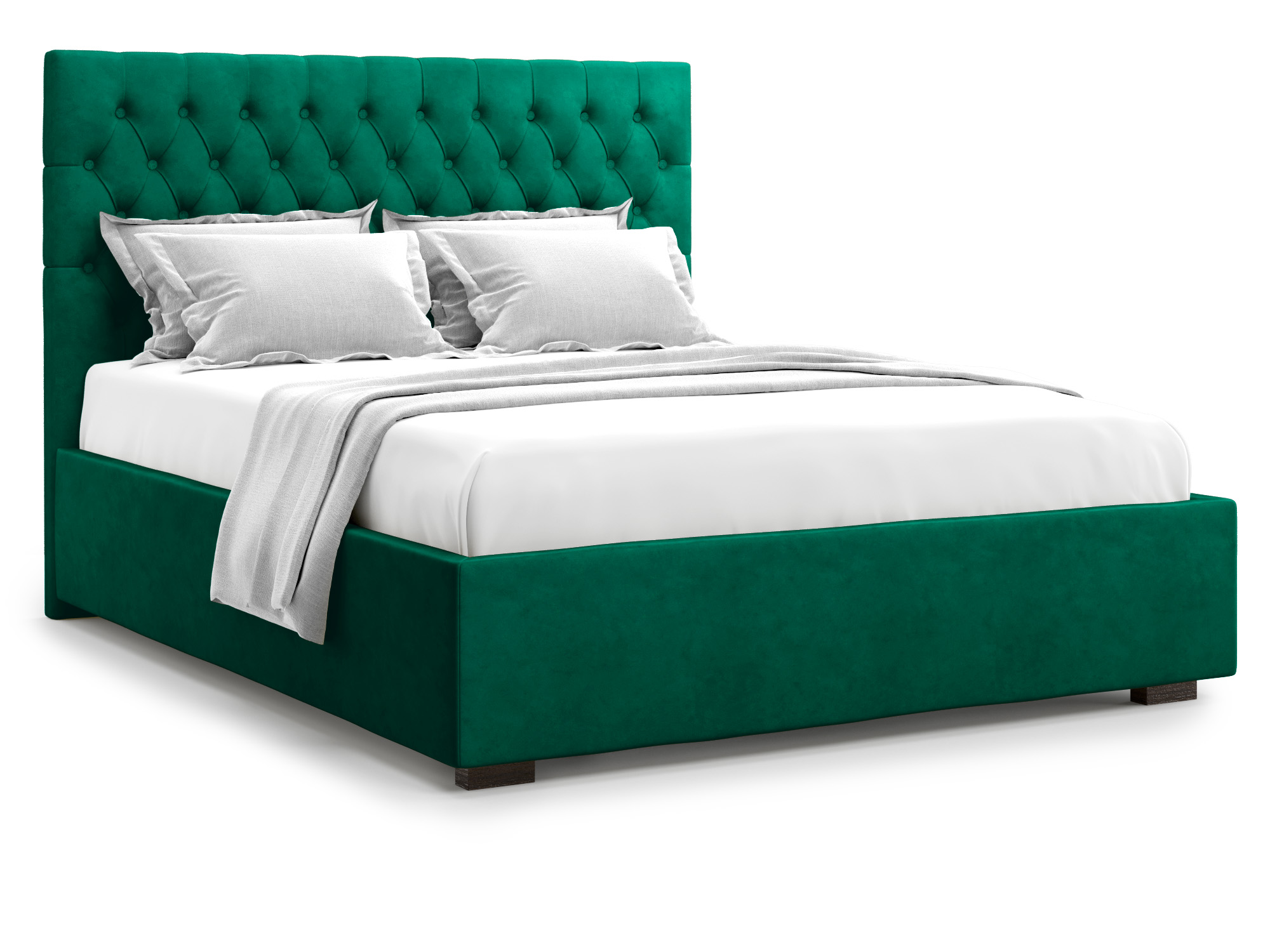 кровать с пм nemi 160х200 бежевый дсп Кровать с ПМ Nemi (160х200) Зеленый, ДСП