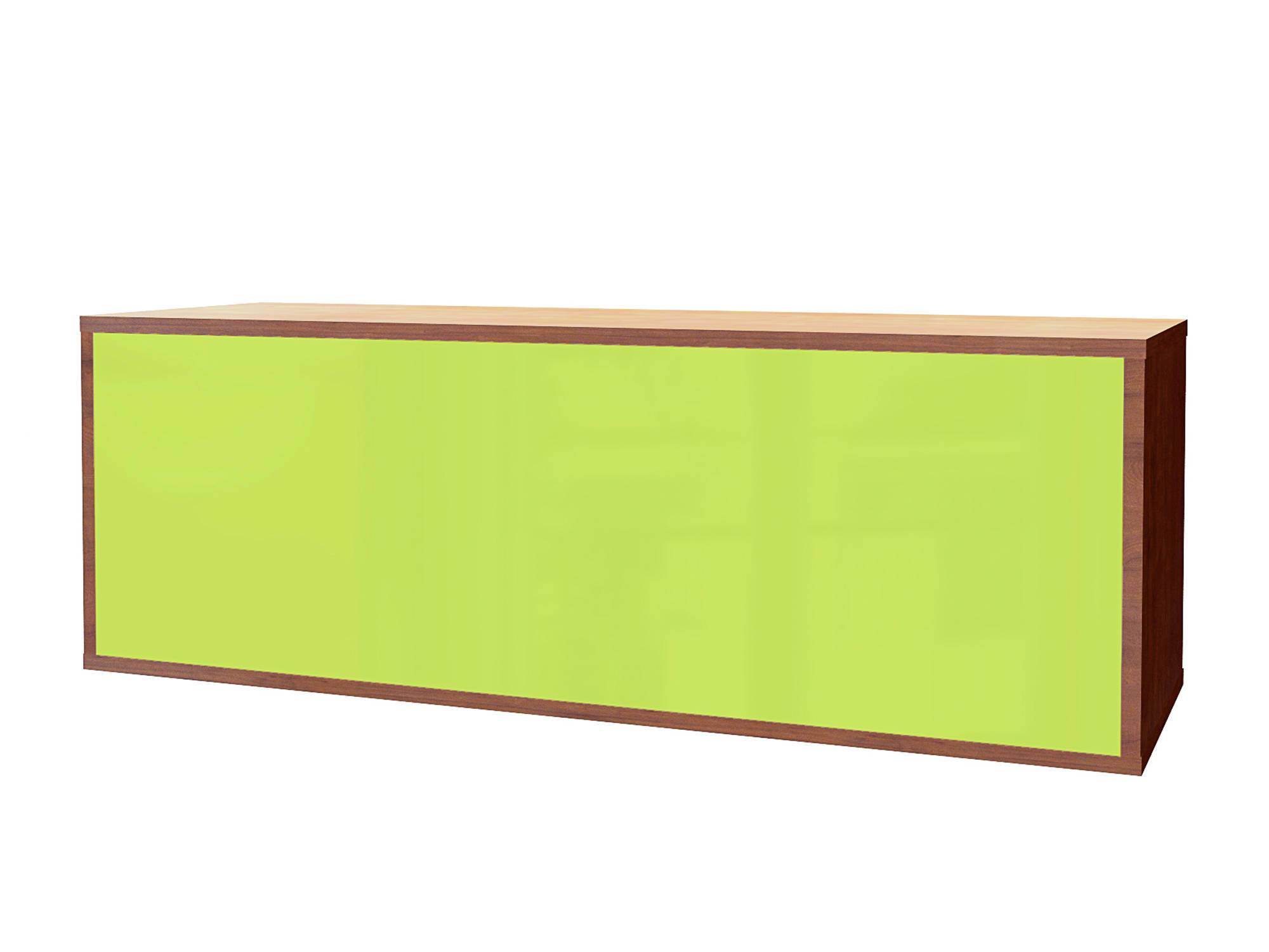 Полка универсальная Сандей Салатовый глянец, Зеленый, Коричневый темный, Коричневый, МДФ, ЛДСП