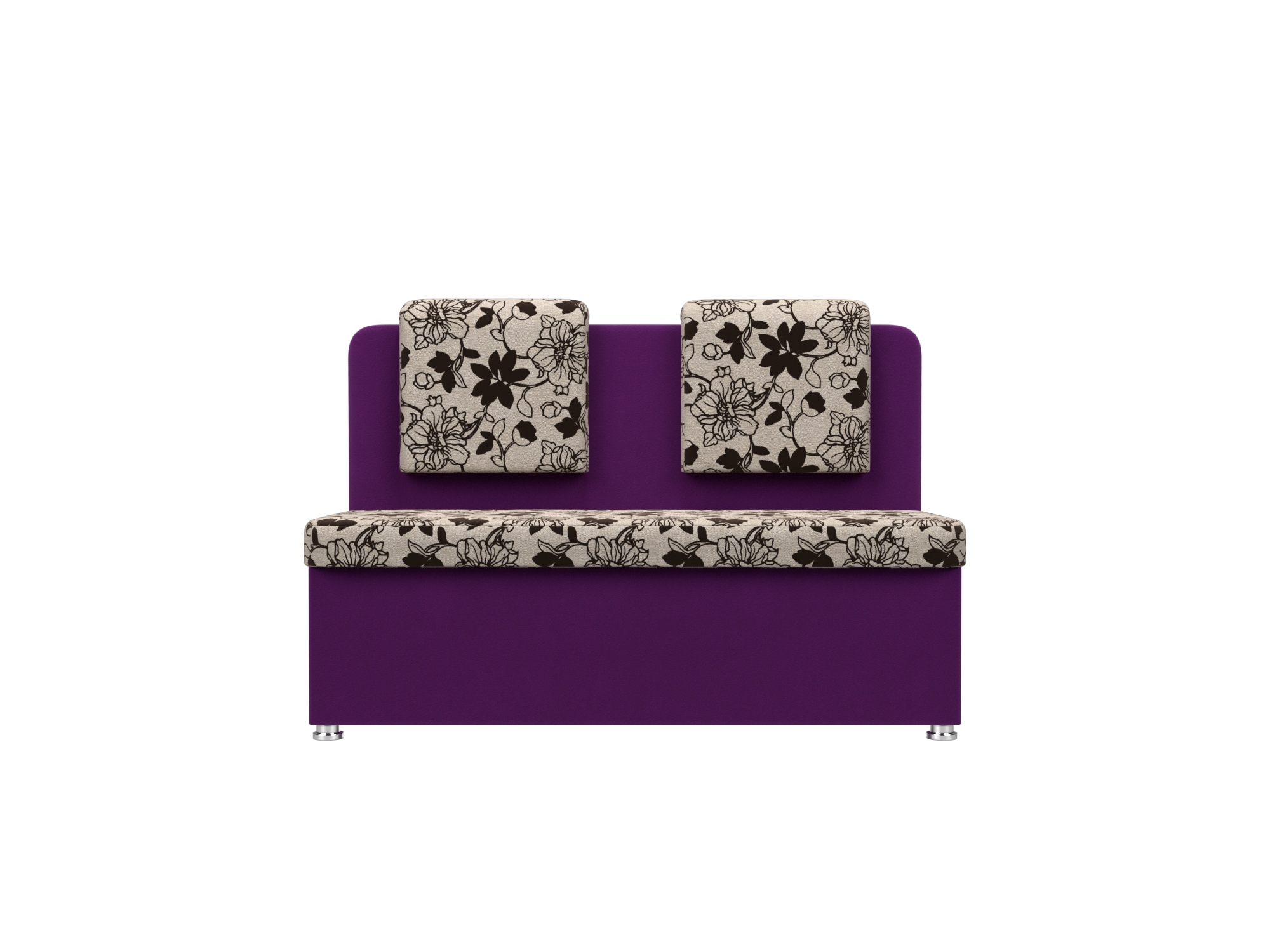Кухонный прямой диван Маккон 2-х местный Фиолетовый, ЛДСП кухонный прямой диван артмебель брайтон 2 х местный микровельвет фиолетовый