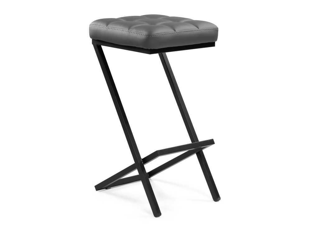 барный стул севилья из пластика арт lcaz6049 цвет темно серый Амаури темно-серый / черный матовый Барный стул Черный, Металл
