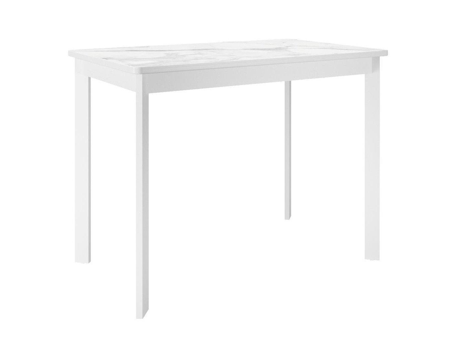 Стол DikLine LK90 Керамика Белый мрамор/подстолье белое/опоры белые Белый, Керамогранит стол kenner az1200 керамика мрамор белый