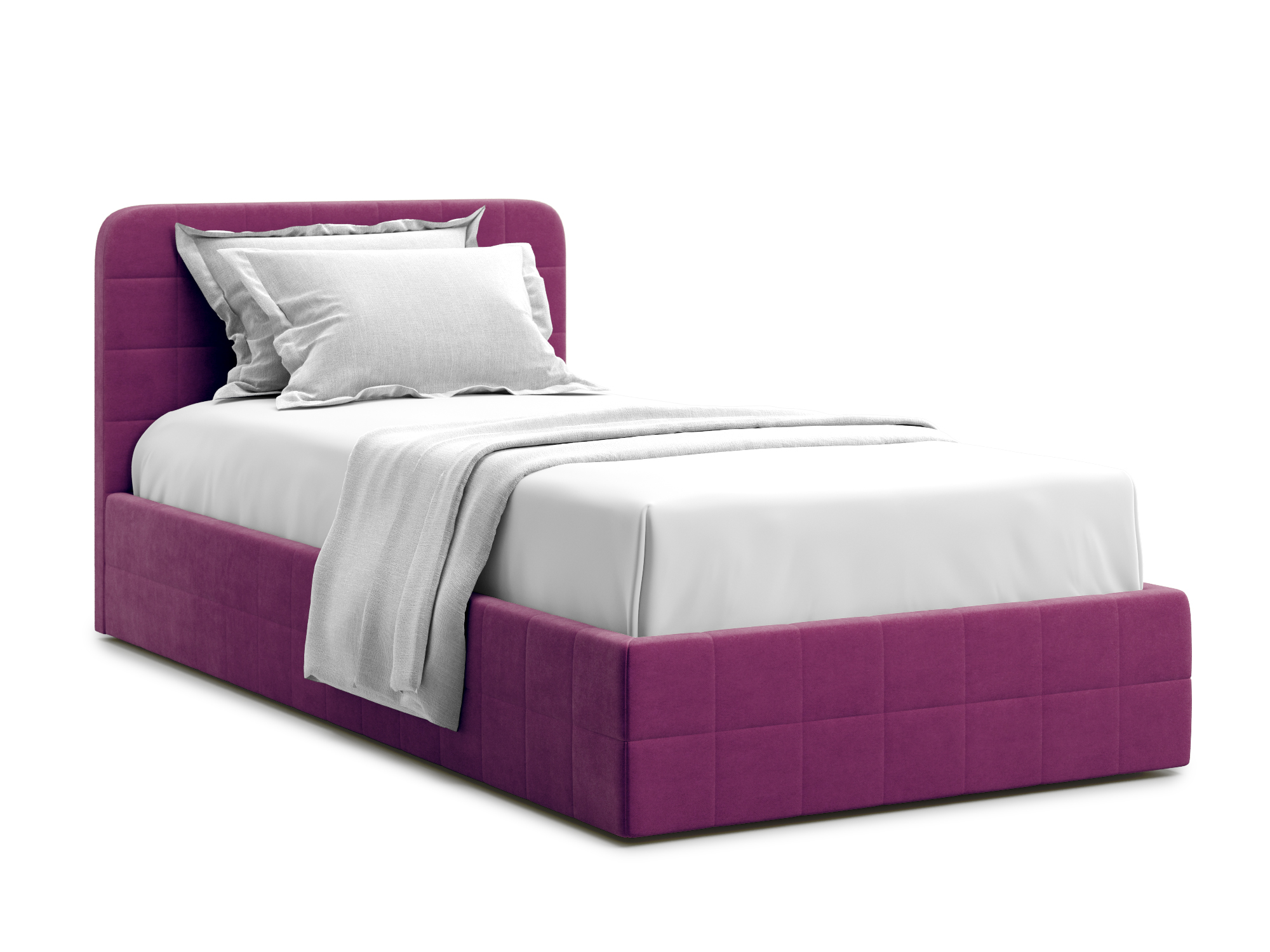 Кровать Adda 120 Velutto 15 Фиолетовый, Массив, ДСП