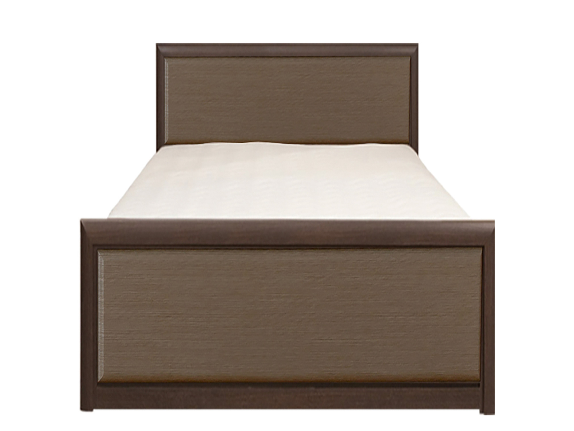 Кровать Коен (90x200) Штрокс темный, Коричневый, ЛДСП кровать коен 160x200 штрокс темный коричневый лдсп
