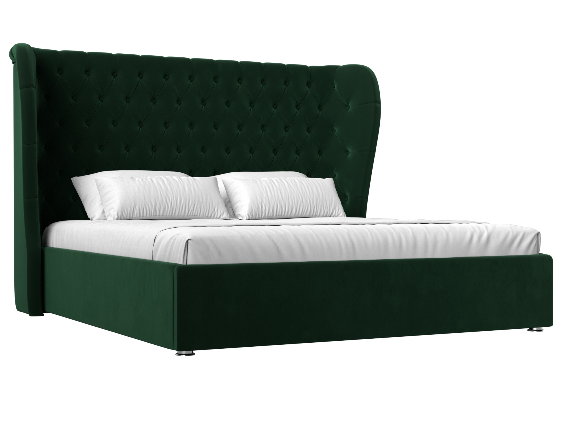 Кровать Далия (160х200) Зеленый, ЛДСП кровать далия 200 черный экокожа