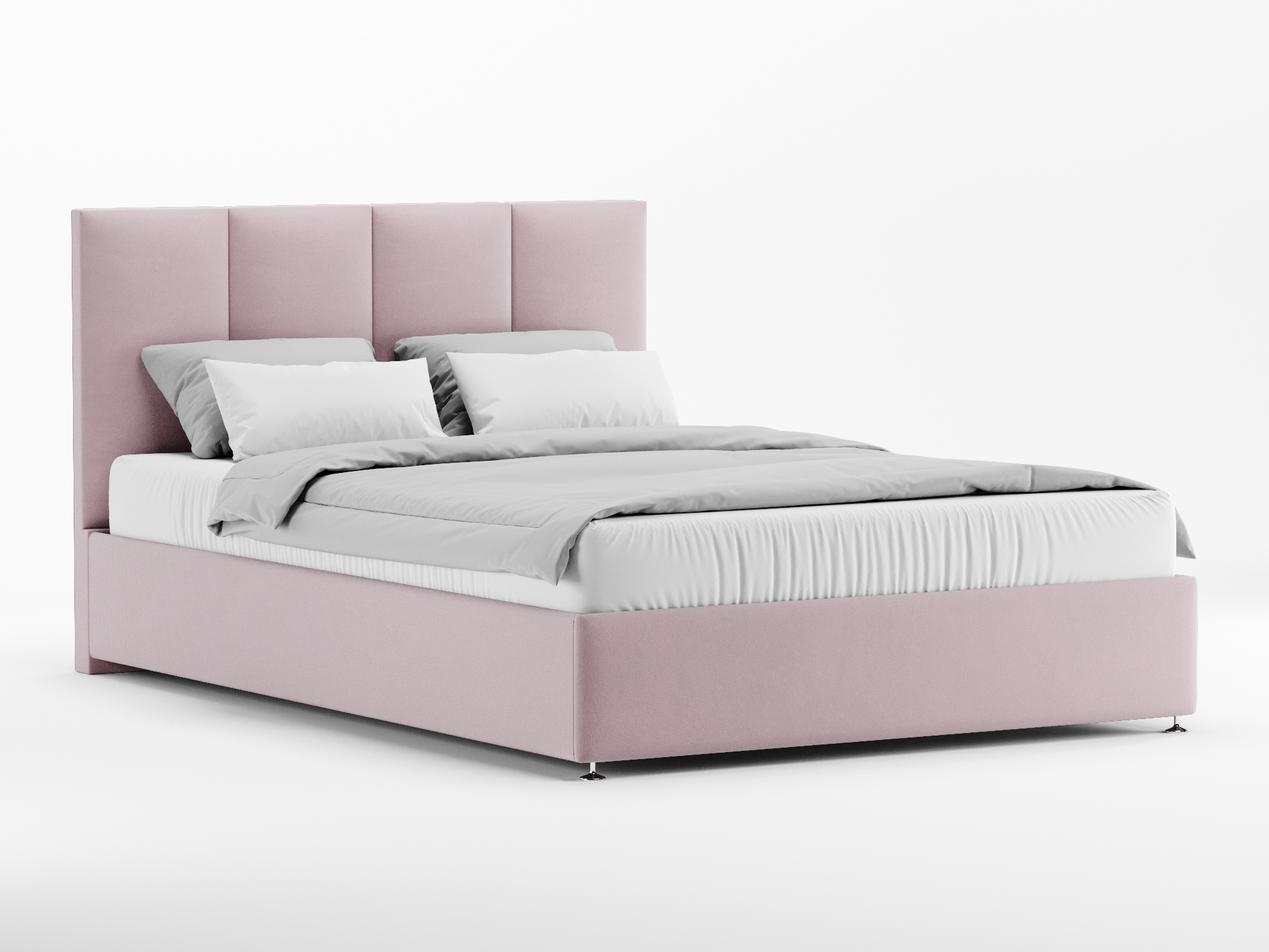 кровать хедвиг ортопедическое основавние 200х90 см цвет розовый велюр Кровать Секондо (160х200) Пыльная роза, ДСП, МДФ