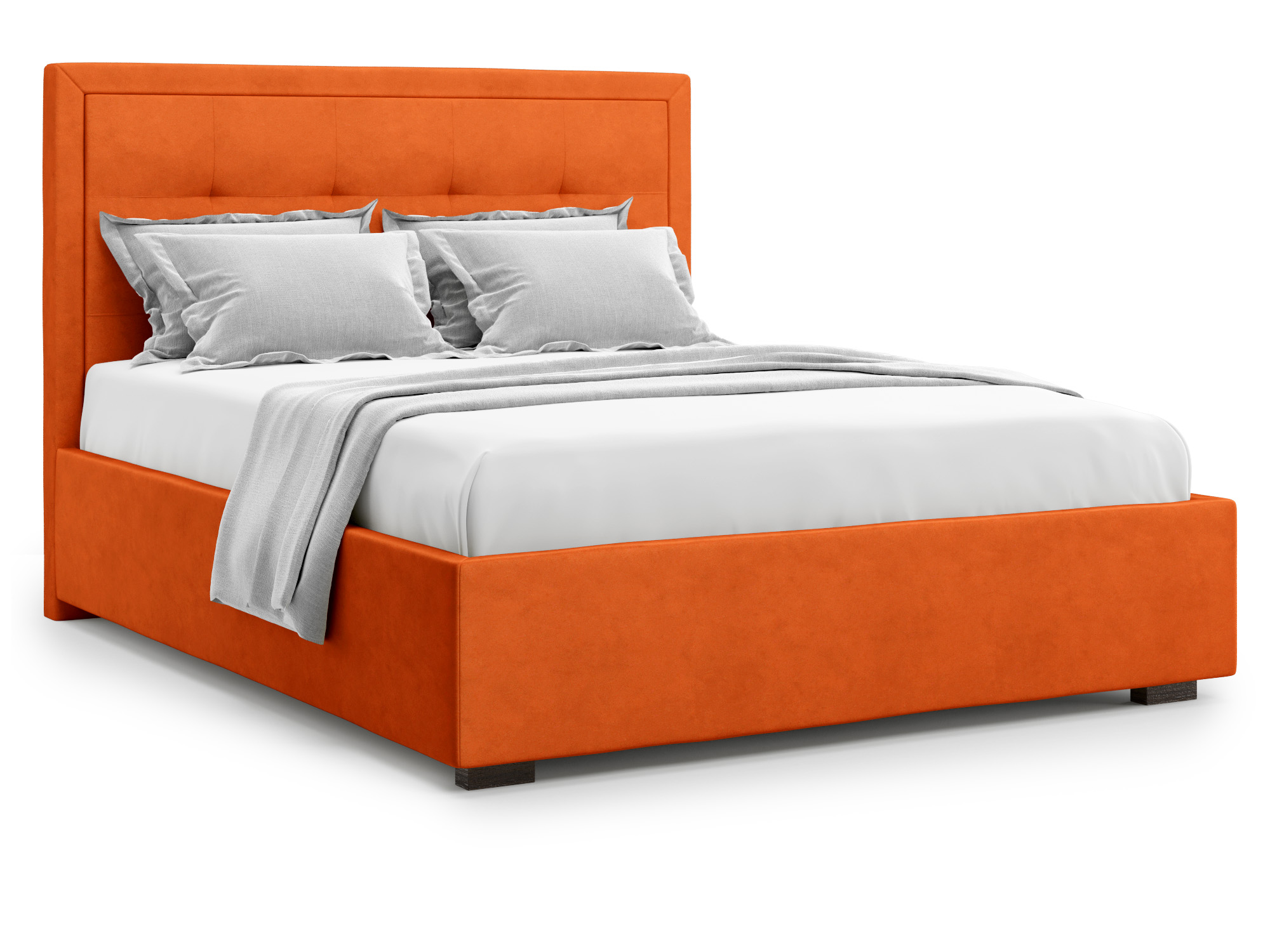 кровать komo без пм 160х200 бежевый дсп Кровать Komo без ПМ (160х200) Оранжевый, ДСП