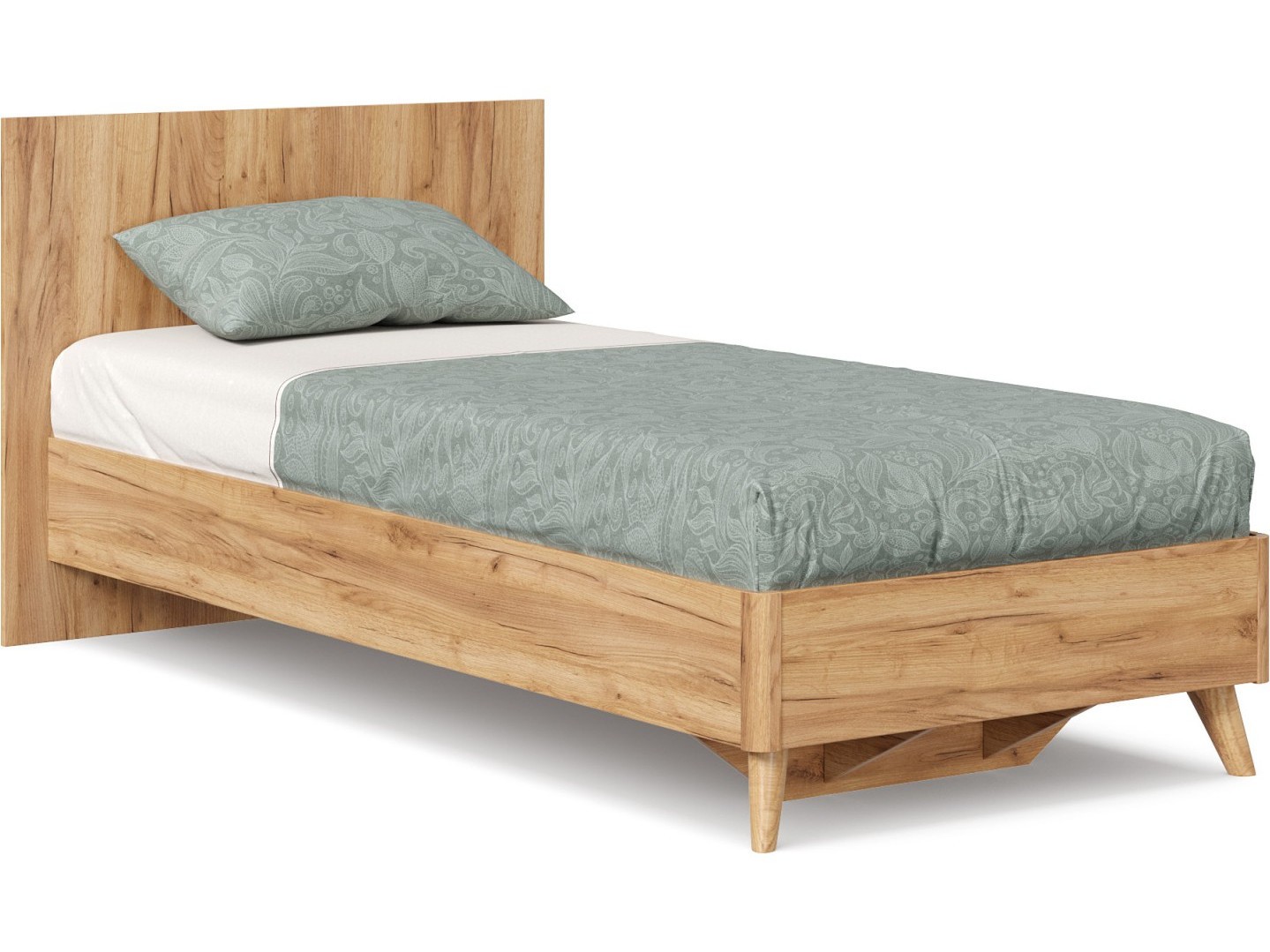 Марта-2 Кровать односпальная 900 с кроватным основанием (Дуб золотой) кровать с кроватным основанием ткань букле mendosa 160 x 200 см бежевый