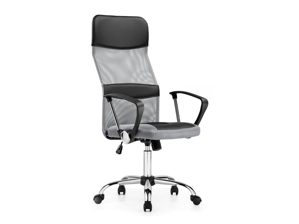 Arano gray Компьютерное кресло Черный, Серый tron white компьютерное кресло mebelvia белый кожзам искусственная кожа хромированный металл
