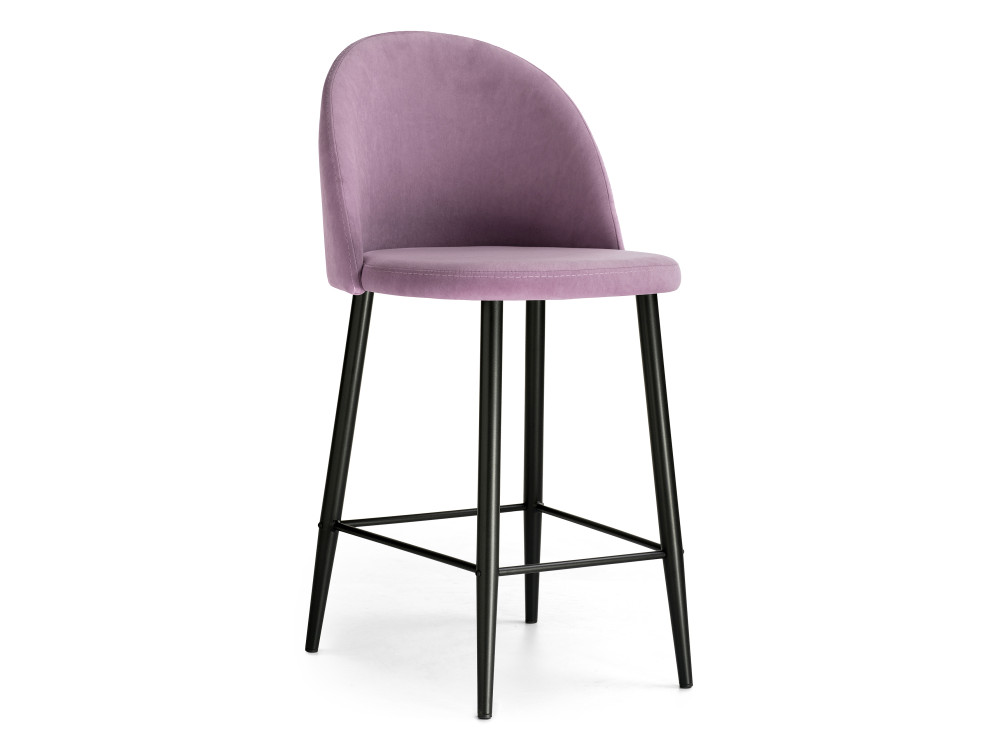 Амизуре лавандовый / черный матовый Барный стул Черный, Окрашенный металл честер черный розовый стул черный окрашенный металл