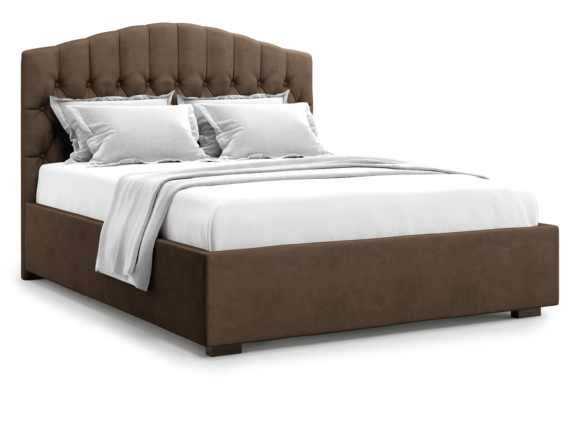 Кровать Lugano без ПМ (160х200) Шоколадный, ДСП кровать с пм lugano 160х200 серый дсп