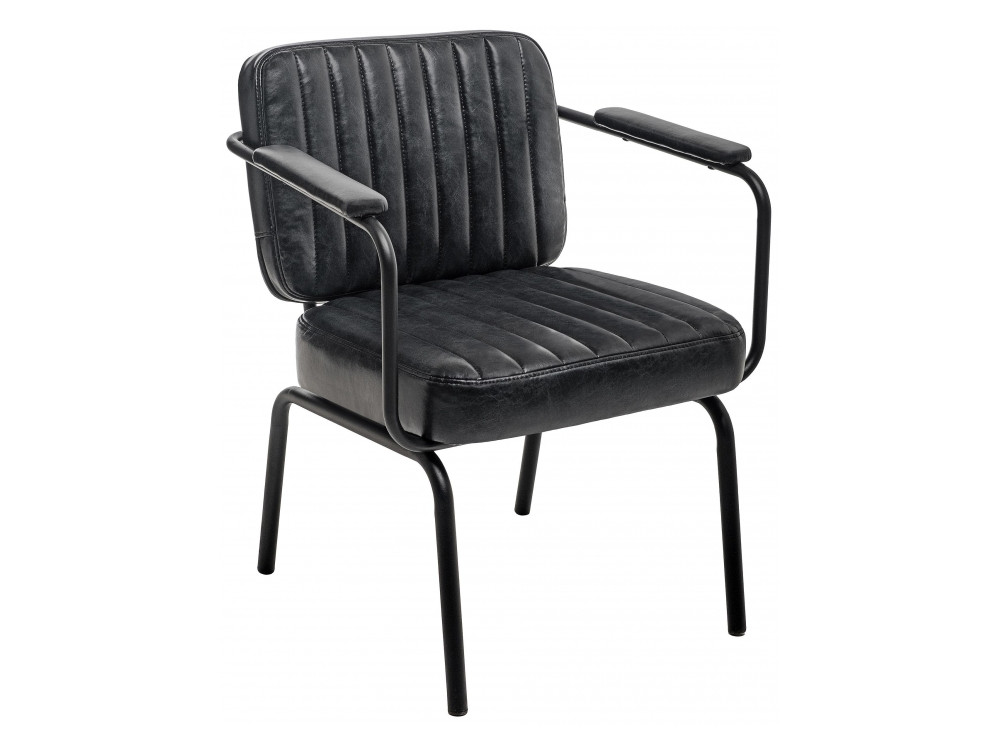 Jack dark grey Стул Черный, Окрашенный металл velen grey blue стул черный окрашенный металл