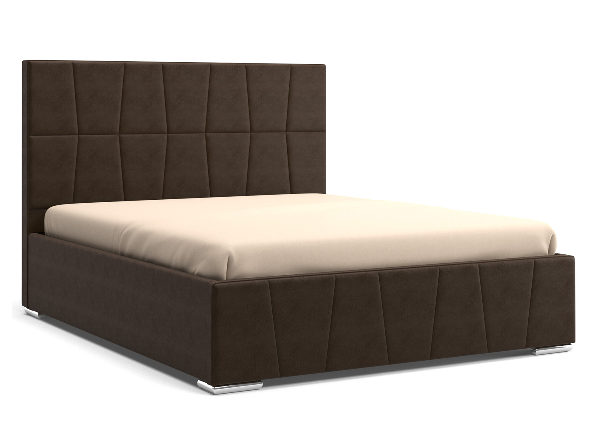 Кровать Пассаж (140х200) с ПМ Коричневый, Массив, ДСП кровать пассаж 180х200 с пм коричневый массив дсп