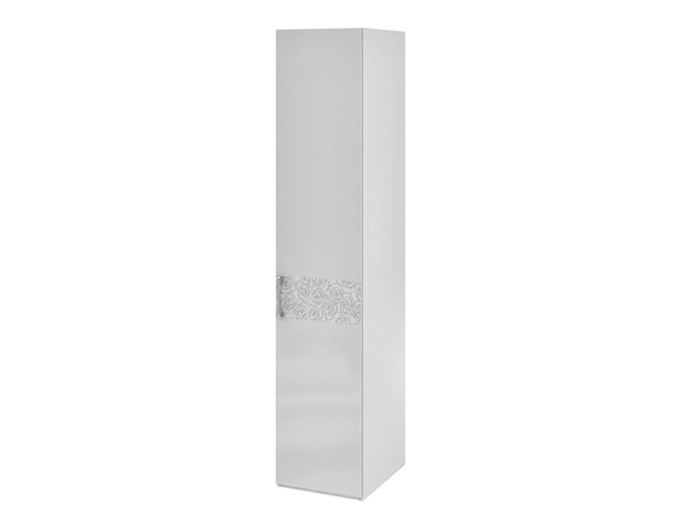 Шкаф для белья и одежды Амели 2 (правый) Белый глянец, Белый, МДФ, ЛДСП шкаф для одежды амели с зеркалом белый глянец белый мдф зеркало лдсп
