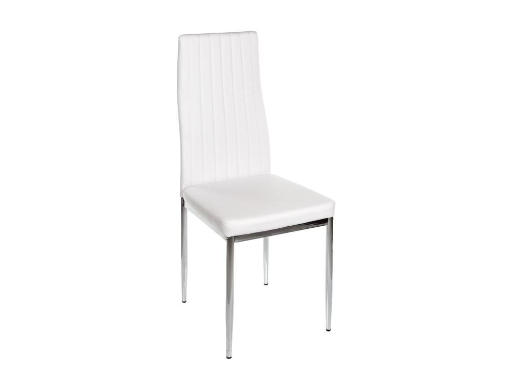 DC2-003 белый Стул Белый кожзам, Хромированный металл пластиковый стул рихаус salina 003 4029000000