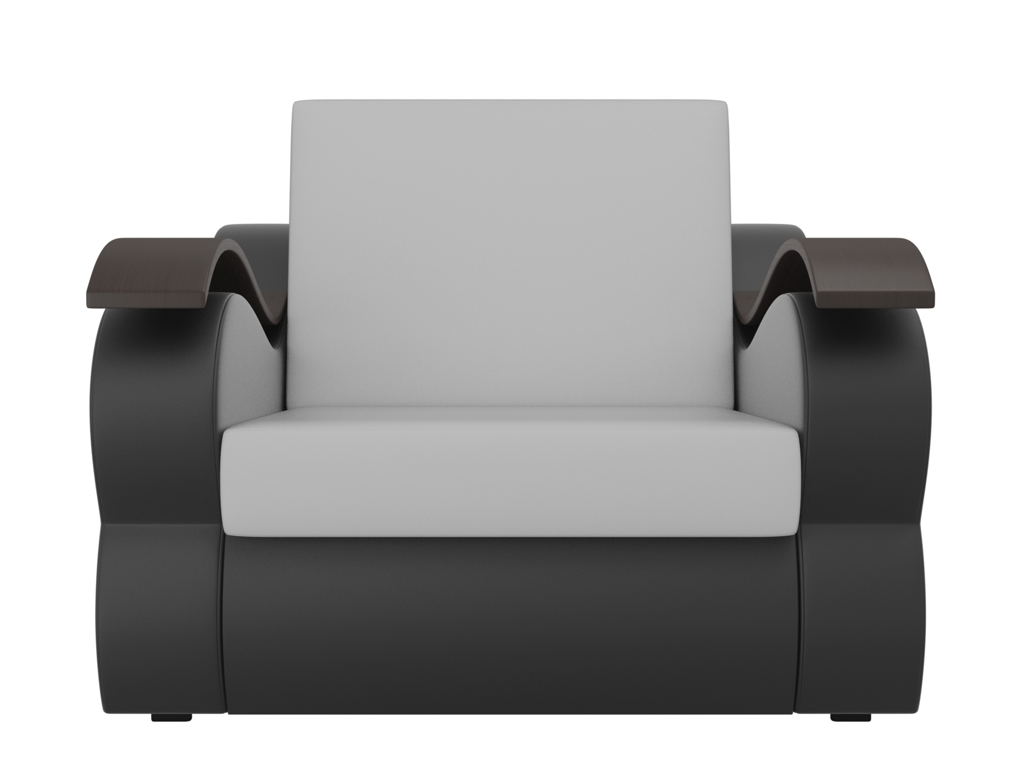 Кресло Меркурий (80х190) MebelVia Белый, Черный, Экокожа, ЛДСП кресло марк белый черный экокожа