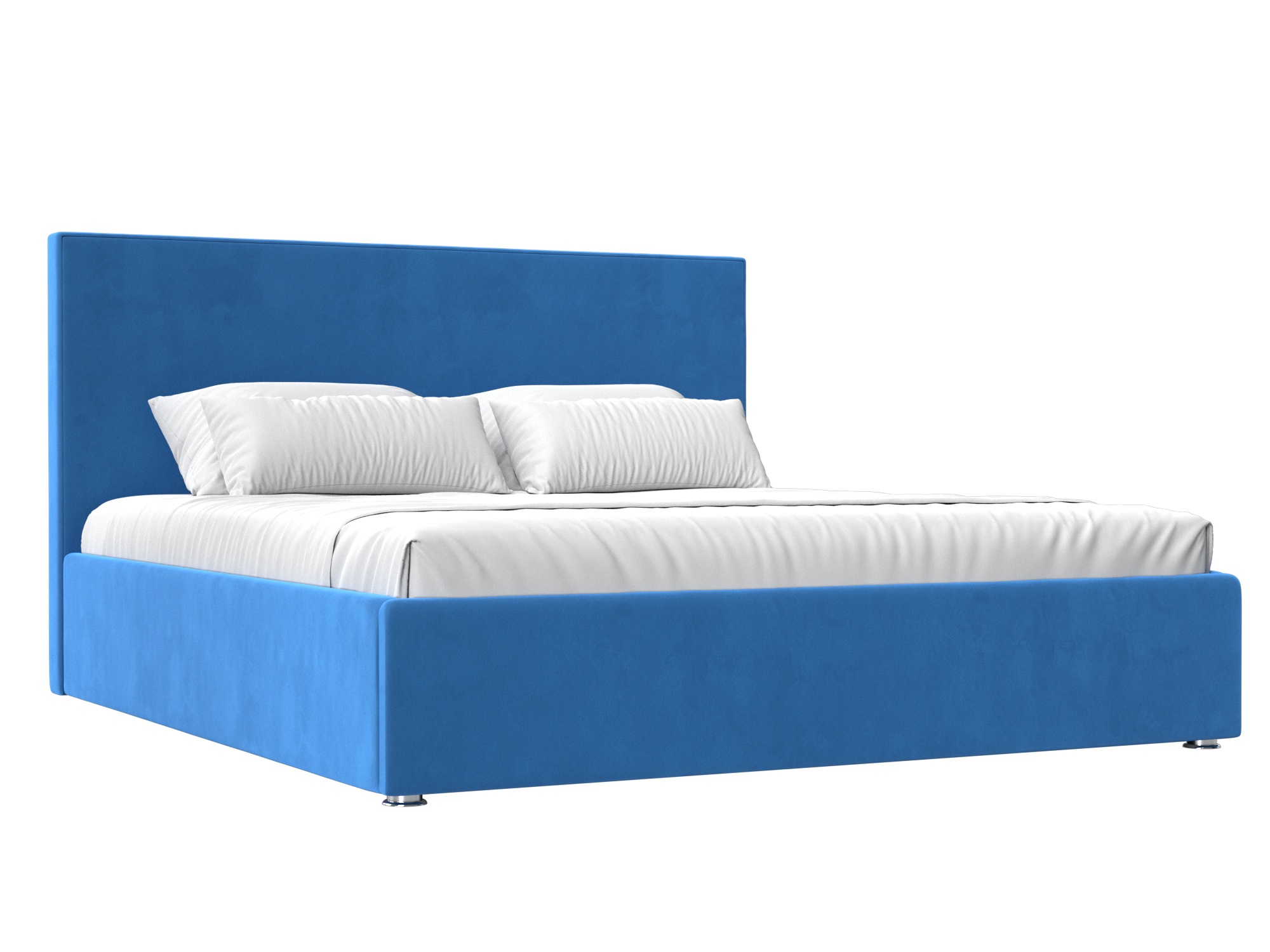 кровать кариба 160 коричневый рогожка Кровать Кариба (160х200) Синий, ЛДСП