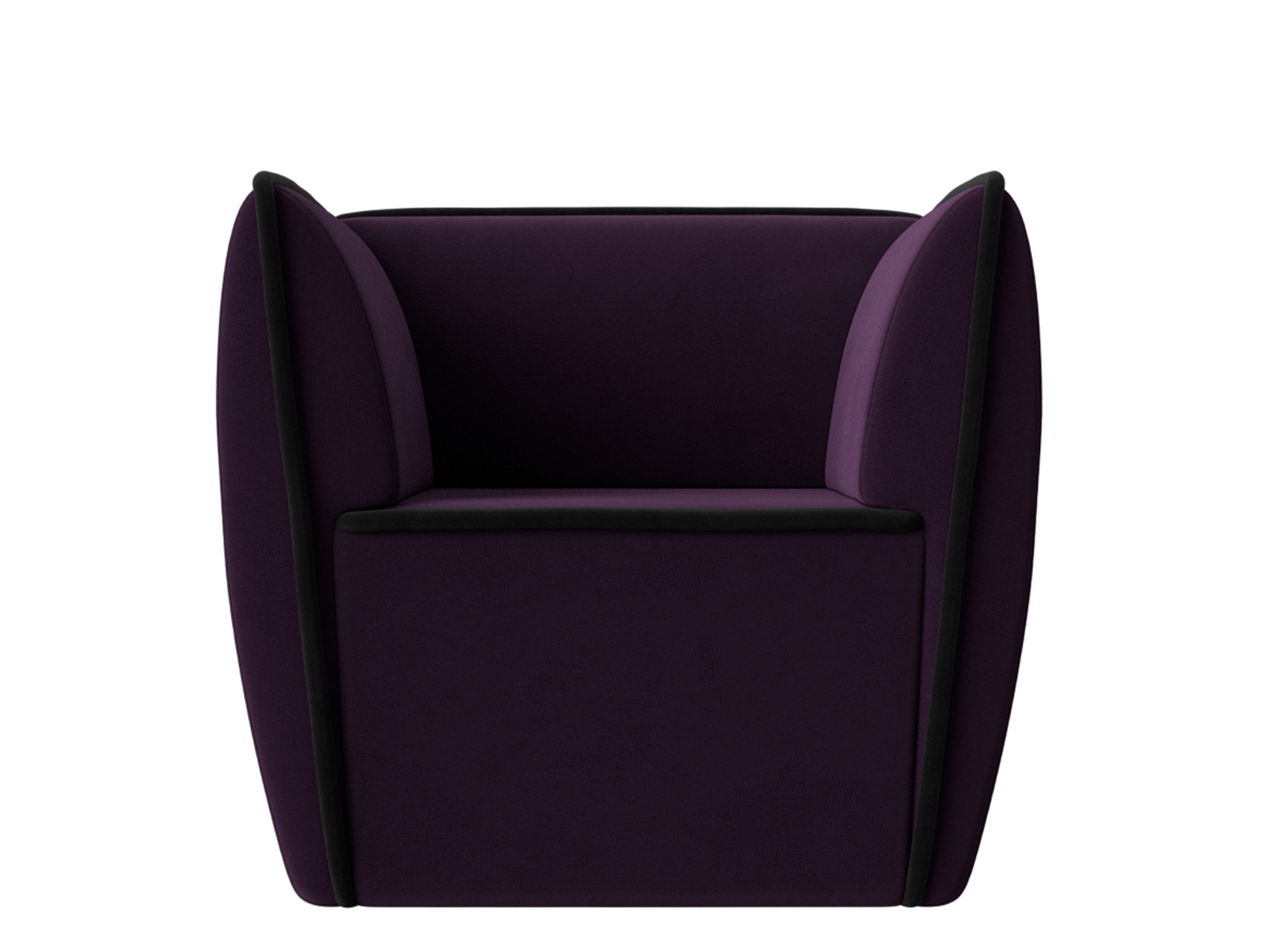 Кресло Бергамо MebelVia Фиолетовый, Черный, Велюр кресло артмебель брайтон велюр черный