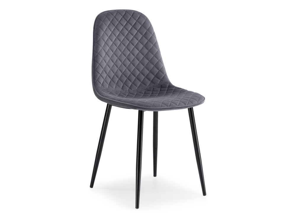 Capri gray / black Стул Черный, Металл capri dark gray wood барный стул серый металл