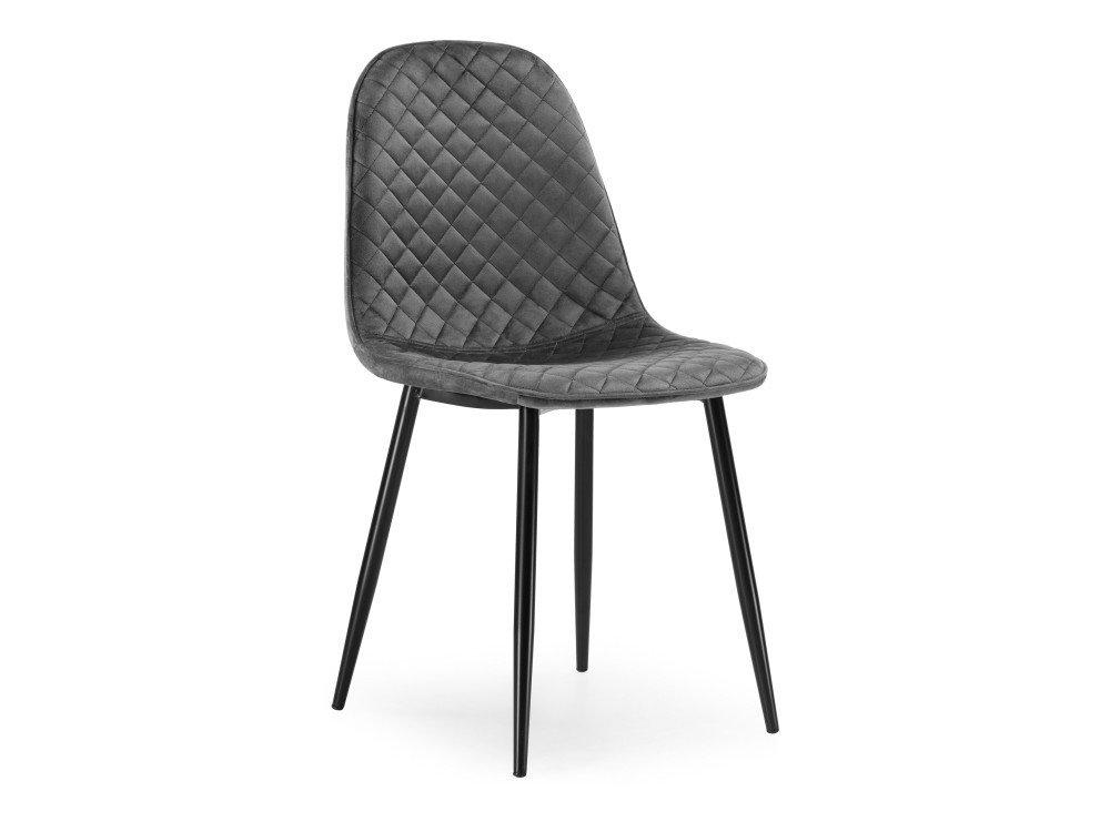 Capri dark gray / black Стул Черный, Металл capri dark gray wood барный стул серый металл