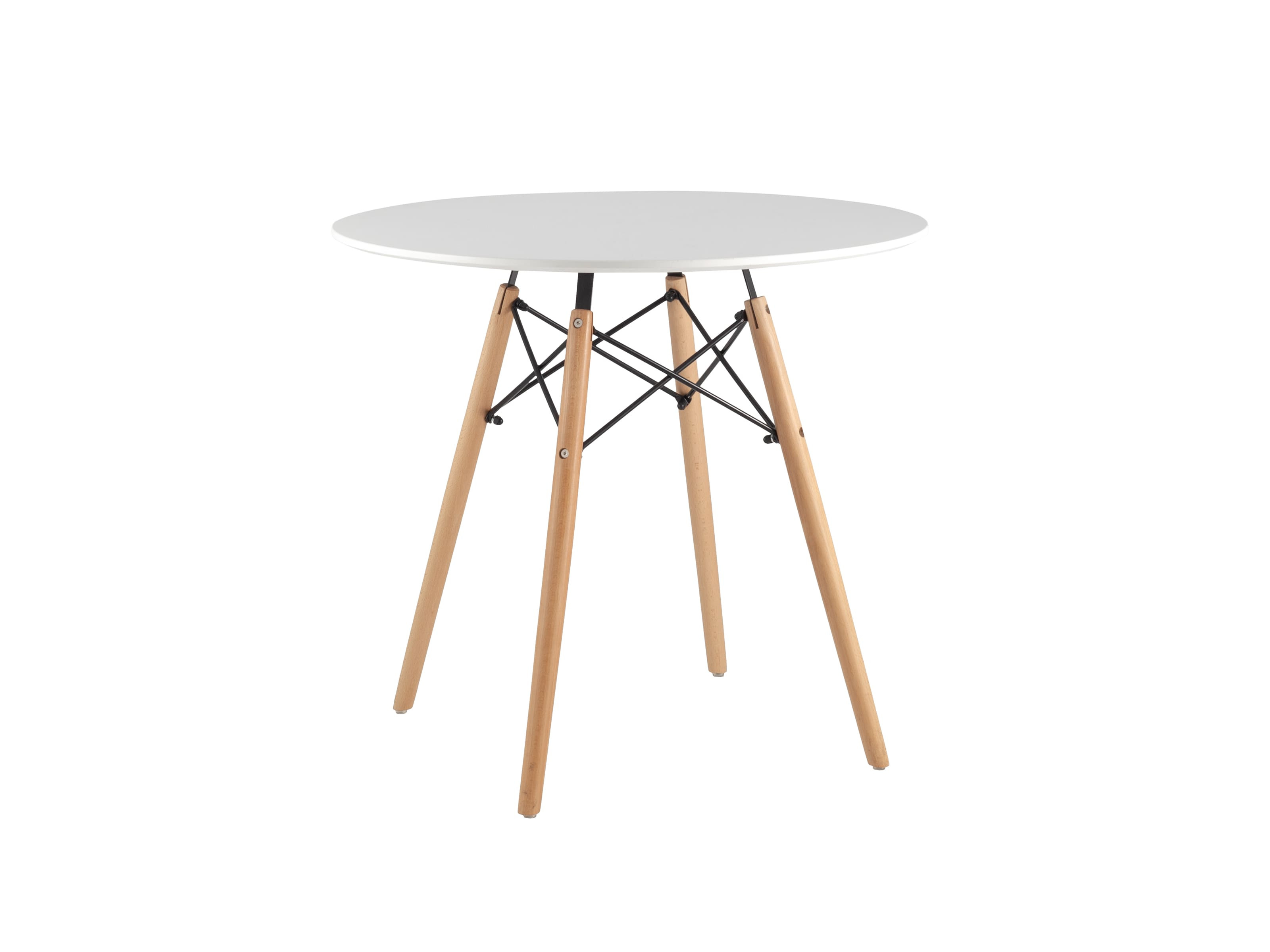 Стол круглый Stool Group DSW D80 Белый  Белый, Массив бука