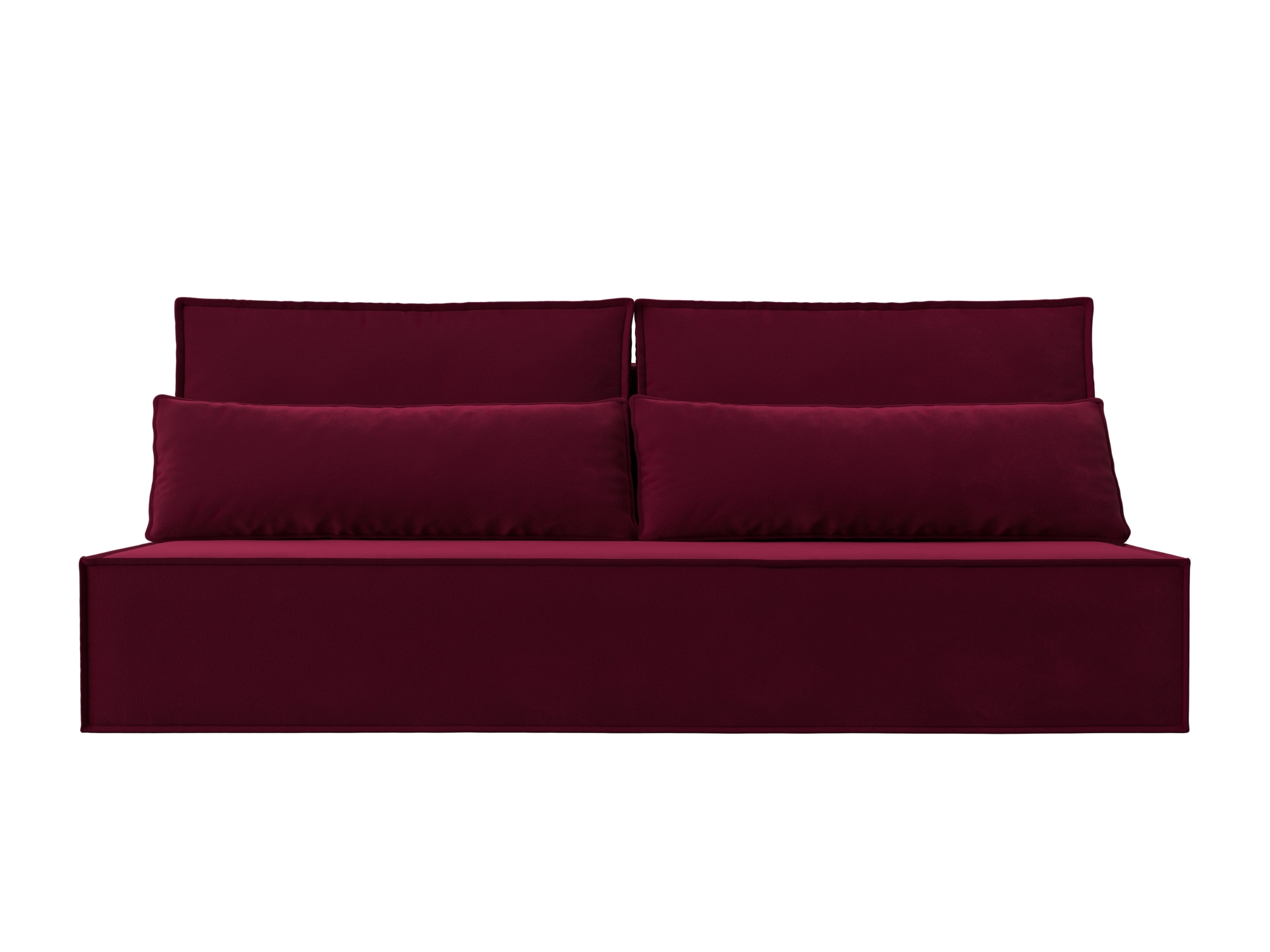 Диван Фабио MebelVia Красный, Микровельвет, ЛДСП, Фанера диван еврокнижка мебелико ник 2 микровельвет красный