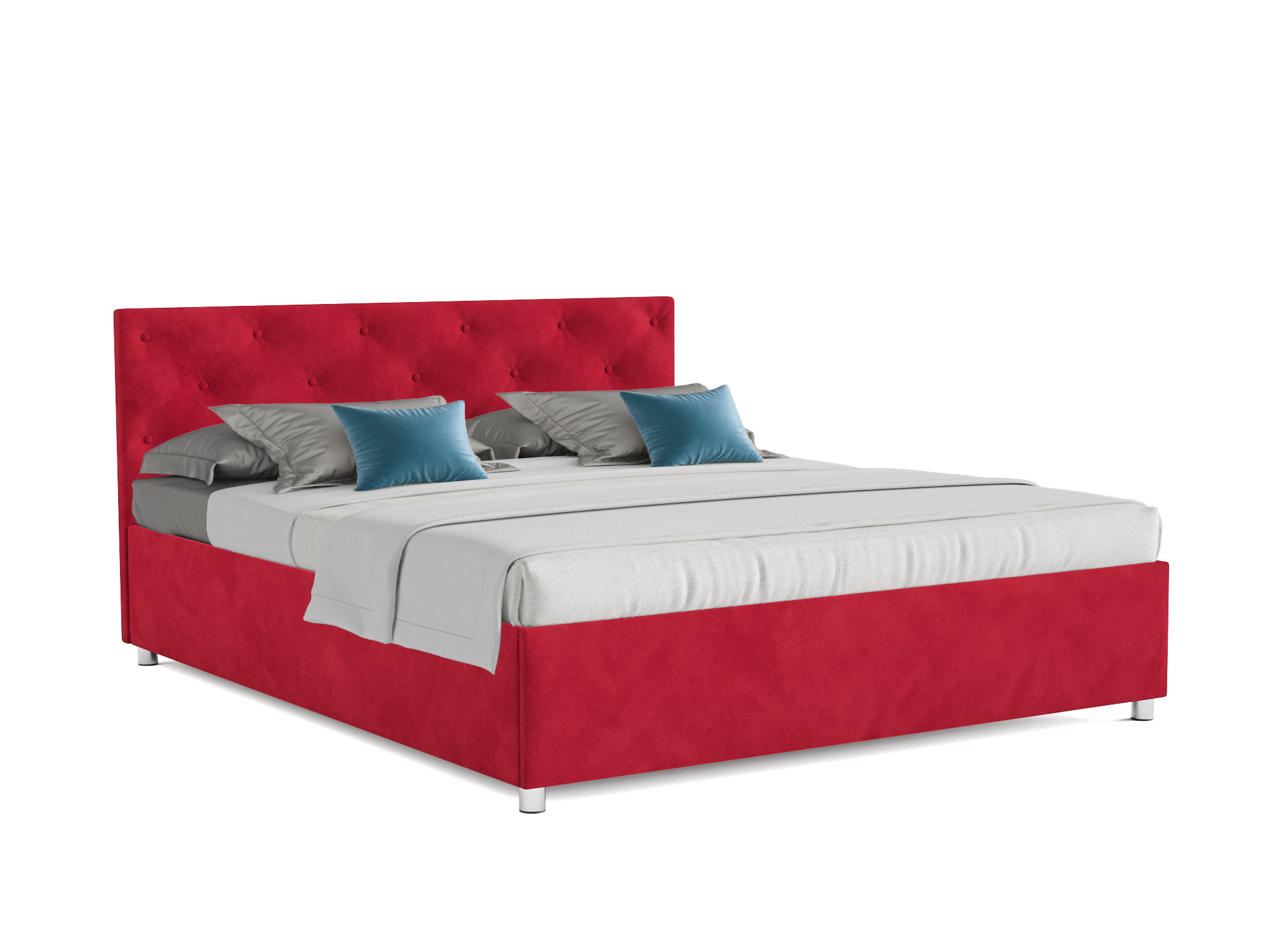 кровать классик 140 star velvet 60 coffee Кровать Классик (140х190) Красный, ДСП, Брус сосны
