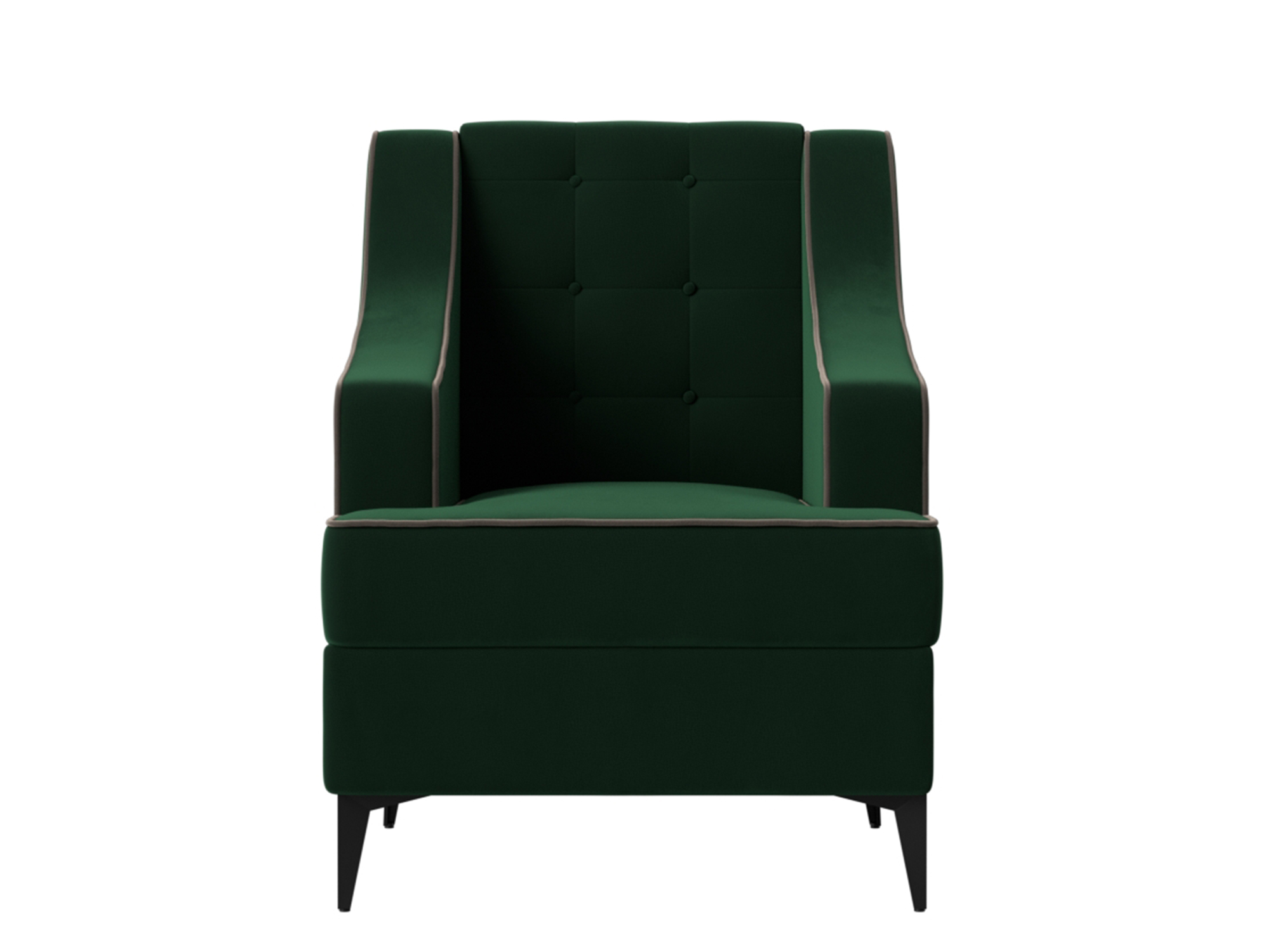 Кресло Марк MebelVia Зеленый, Коричневый, Велюр, Брус, Фанера кресло макси зеленый фанера