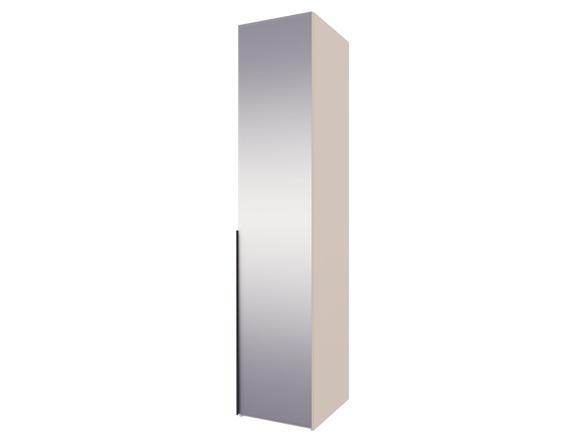 Шкаф 1-дверный с зеркалом Лаура 8 Кашемир серый, Зеркало, ЛДСП цена и фото