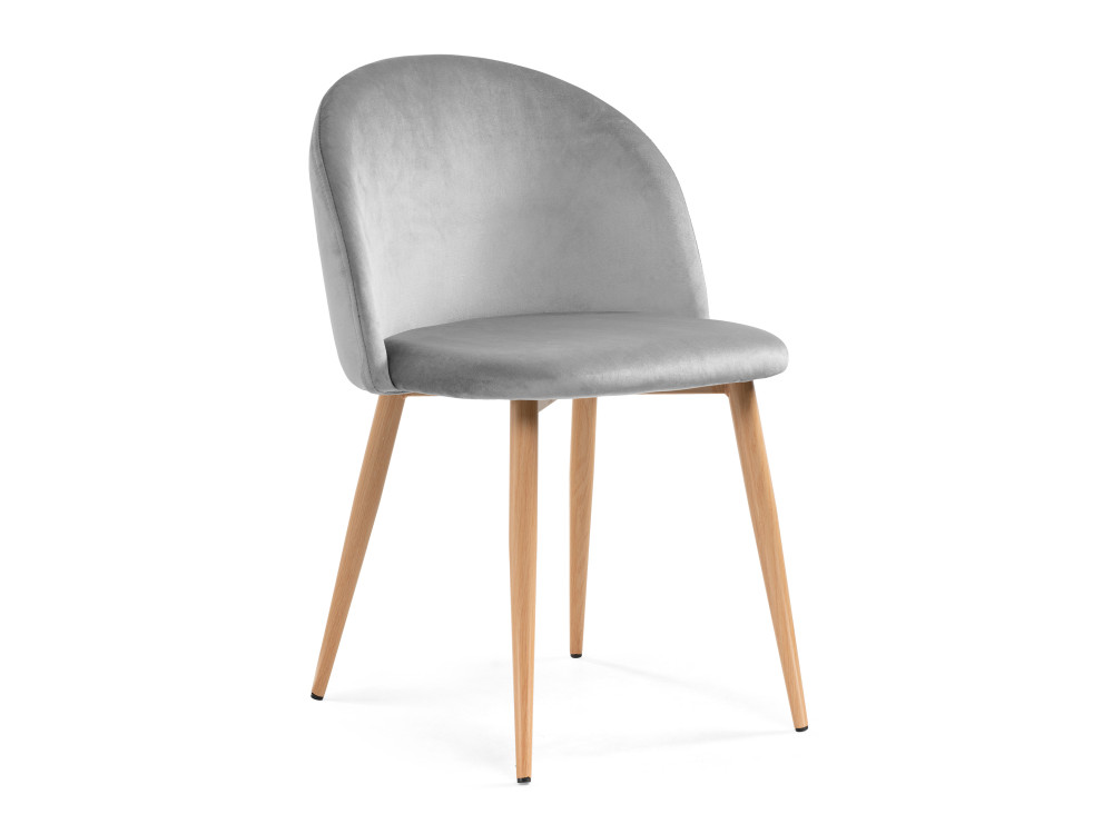 Aldo grey / wood Стул серый, Окрашенный металл bud grey стул mebelvia серый велюр металл