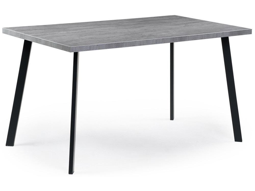 Тринити Лофт 140 25 мм бетон / матовый черный Стол деревянный Черный, Металл элис 140 200 х80 белый черный стол деревянный черный металл