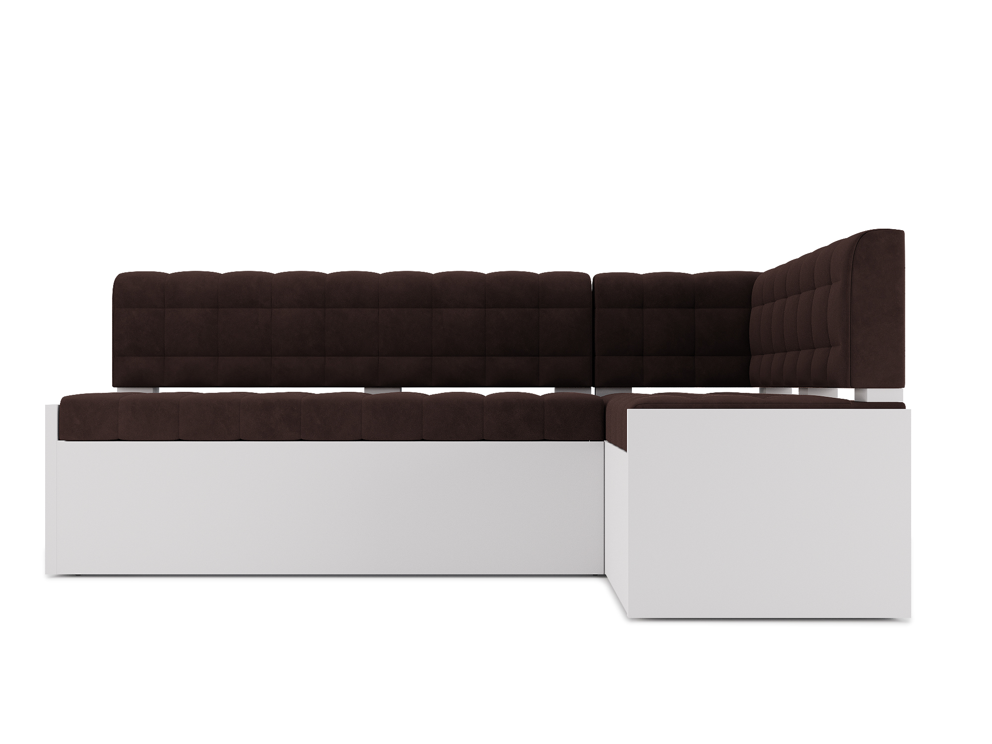 Кухонный угловой диван Гамбург Правый (90х162) Белый, ЛДСП, Брус сосны шкаф угловой правый hyper венге коричневый темный лдсп стекло