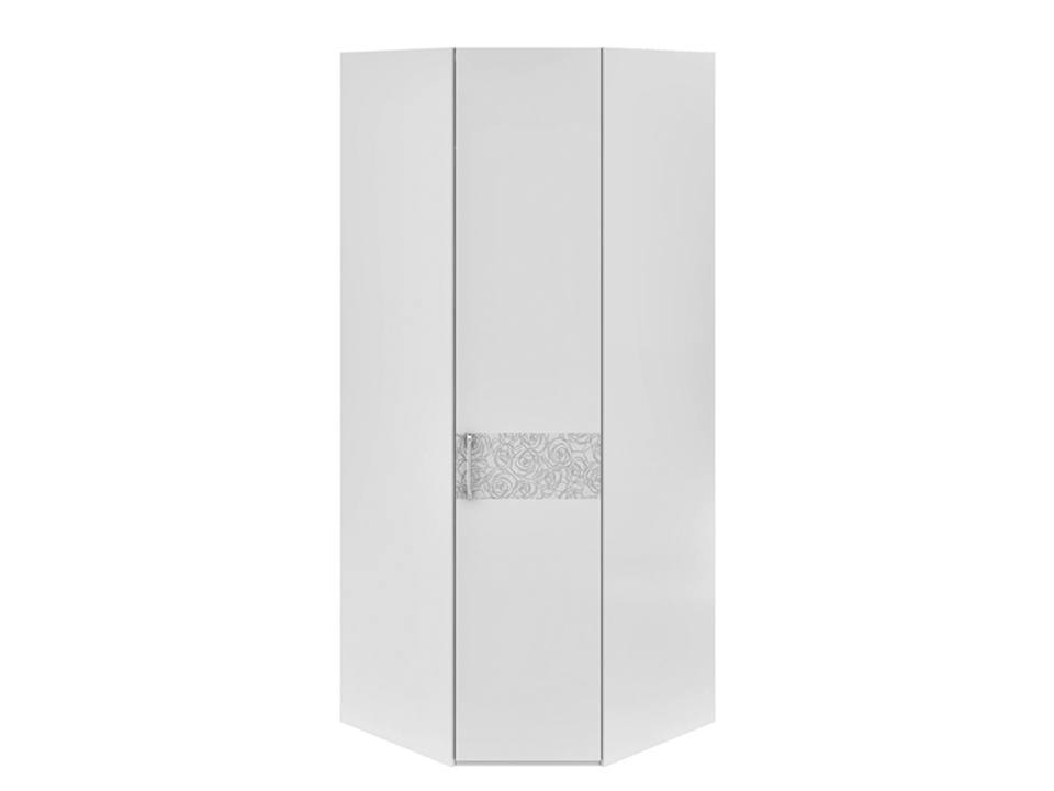 Шкаф угловой Амели (правый) Белый глянец, Белый, МДФ, ЛДСП угловой шкаф амели 13 131 шёлковый камень