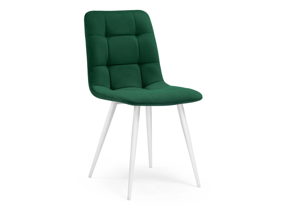 Чилли велюр зеленый / белый Стул Белый, Металл чилли велюр зеленый белый стул белый металл