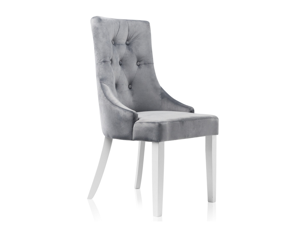 Elegance white / grey Стул деревянный серый, Массив Гевеи elegance white blue стул деревянный белый массив гевеи