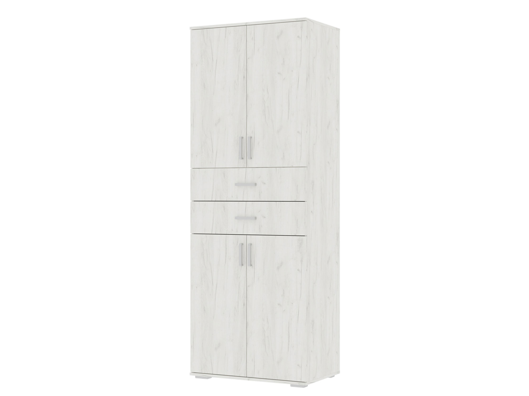 Шкаф 2-х дверный Нельсон Дуб крафт белый, Белый, ЛДСП нельсон 950 шкаф для одежды 2 дверный кашемир серый мдф