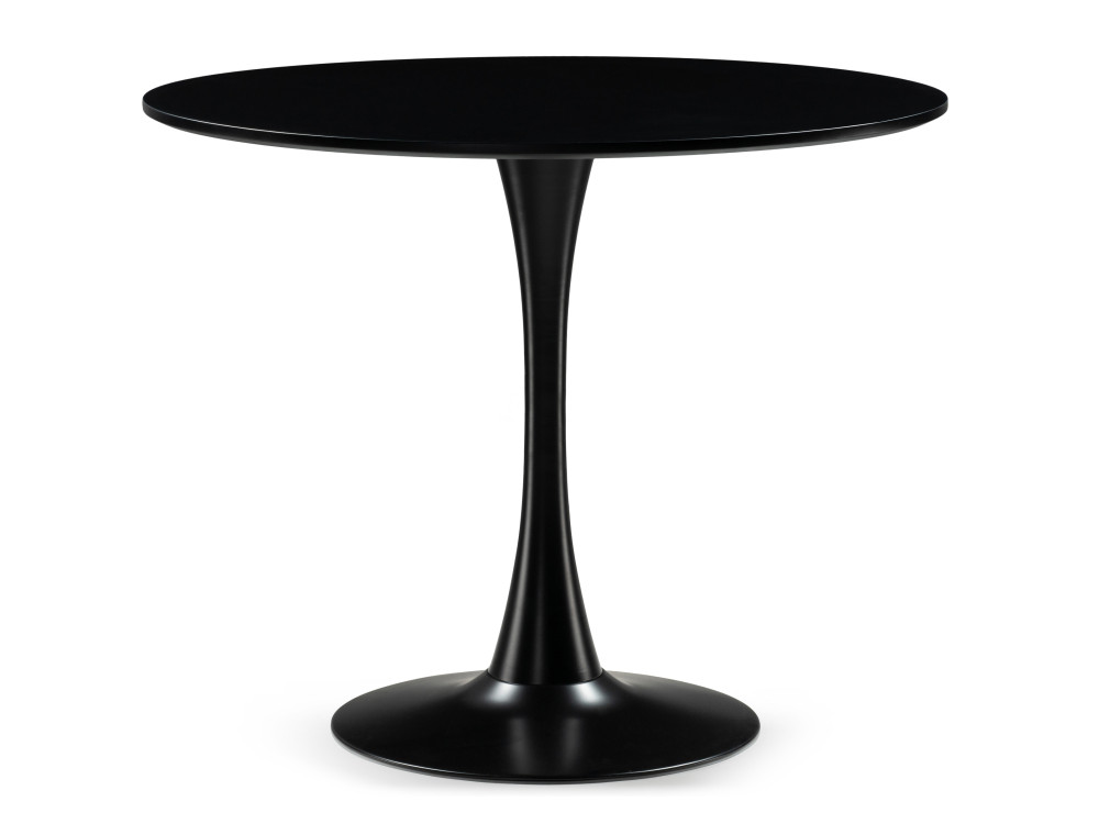 Tulip 90 black Стол деревянный Black, Металл tulip 90 super white glass стол стеклянный белый металл