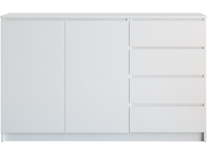 МС Мори Комод МК 1600.1 (МП) Белый Белый, ЛДСП широкий шкаф комод мори мш1200 1