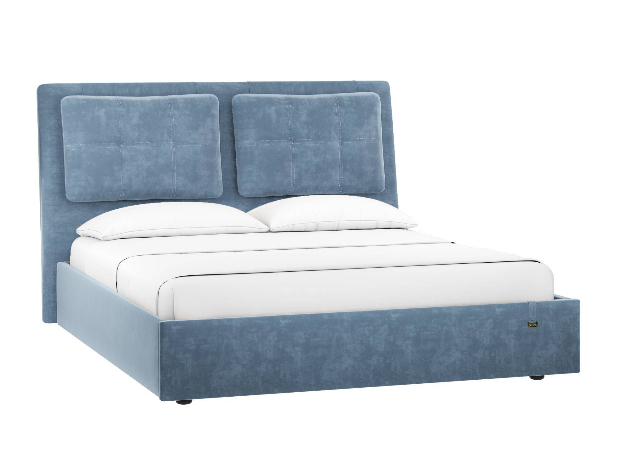 Кровать Ester 1800 модель 311 Оникс 17 Синий, Массив, ДСП кровать ванесса 180х200 синий массив дсп