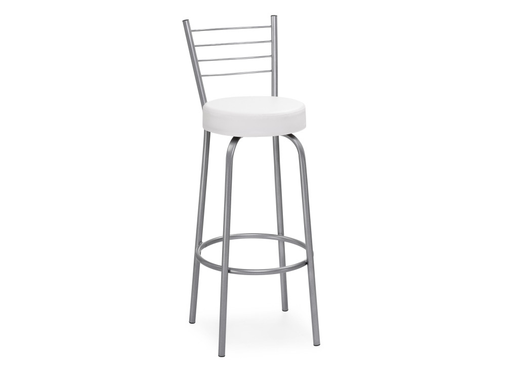 Kuroda белый полимер / светлый мусс Барный стул Серый, Металл клео 5 белый светлый стул mebelvia бежевый ткань металл