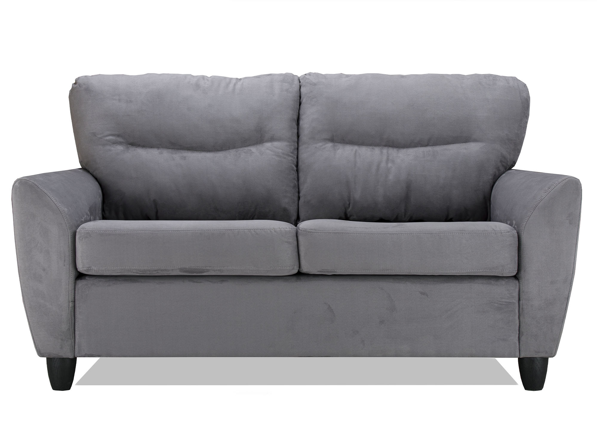 Диван Наполи 2-местный MebelVia Серый, Замша, МДФ прямой модульный диван наполи 2 brown