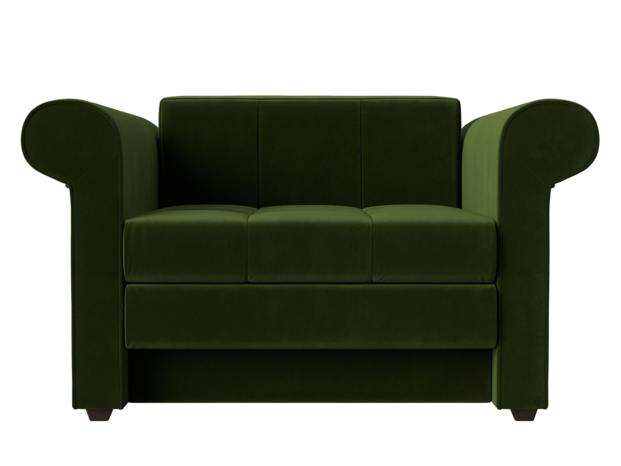 Кресло-кровать Берли MebelVia Зеленый, Вельвет, ЛДСП кресло кровать берли mebelvia голубой бирюзовый велюр лдсп