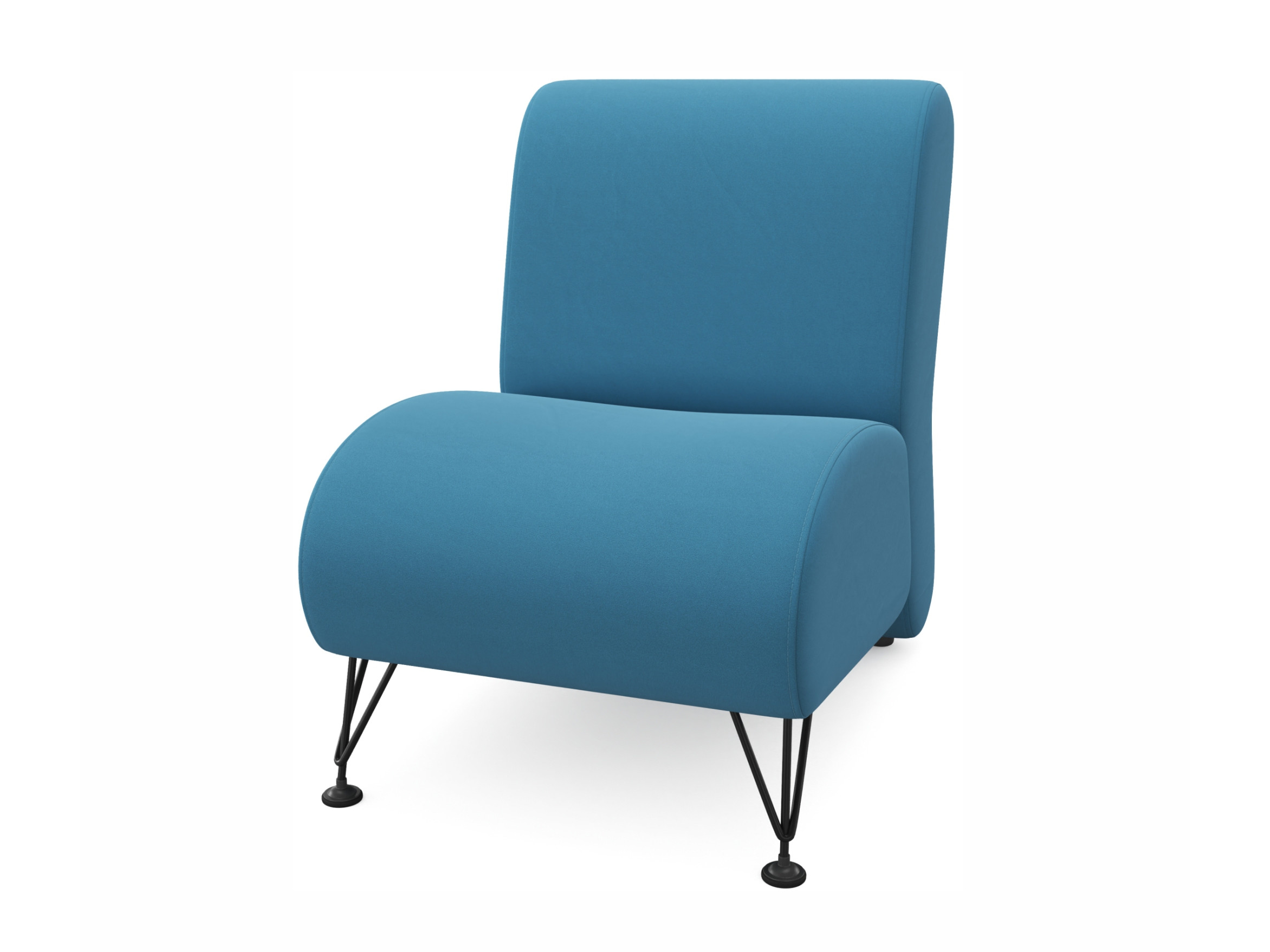 Мягкое дизайнерское кресло Pati синий MebelVia синий, Велюр цена и фото