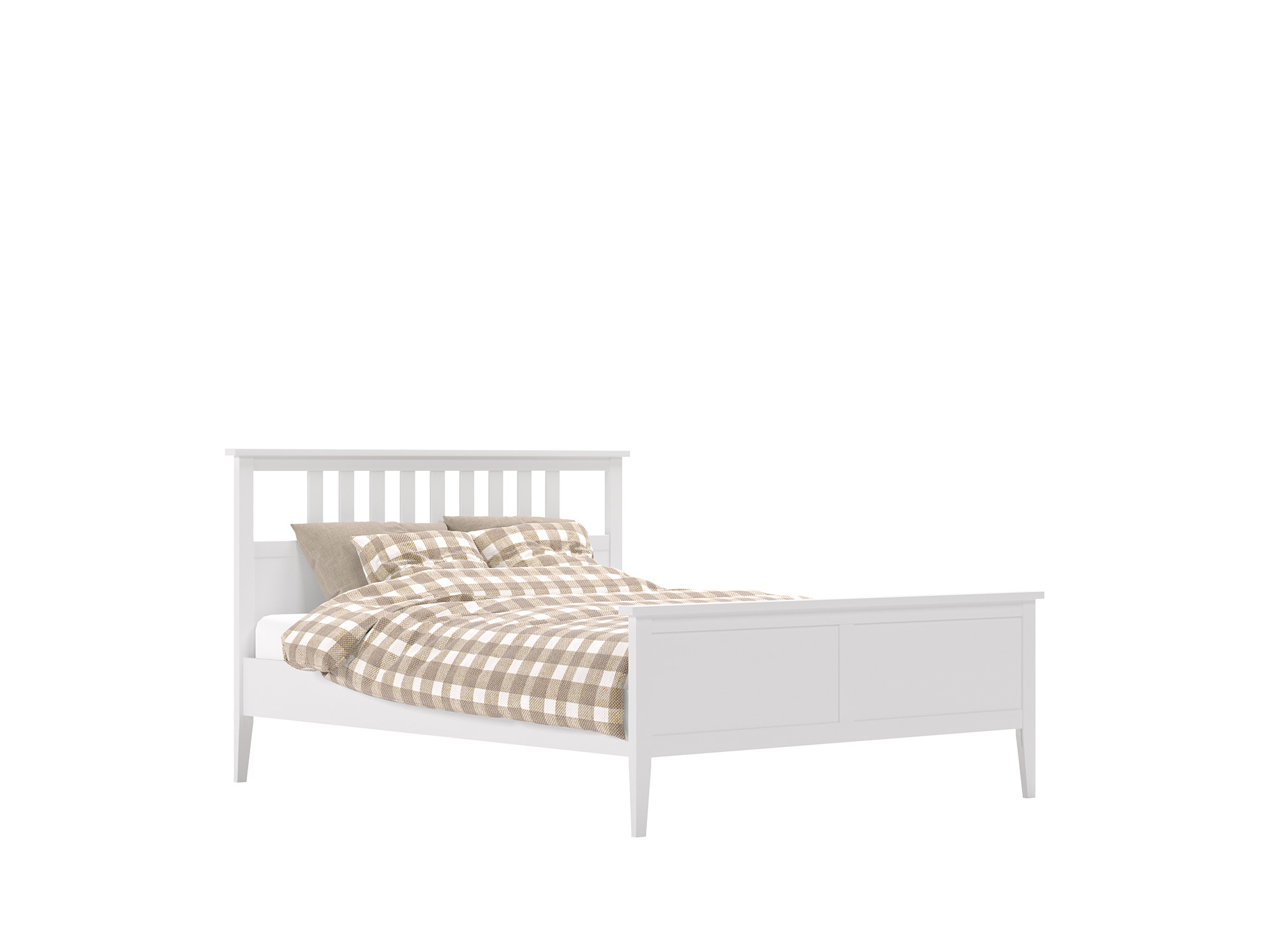 Комплект Кровать Leset Мира 160х200 + основание кровати с лентой Мира (160х200) Белый, Массив сосны