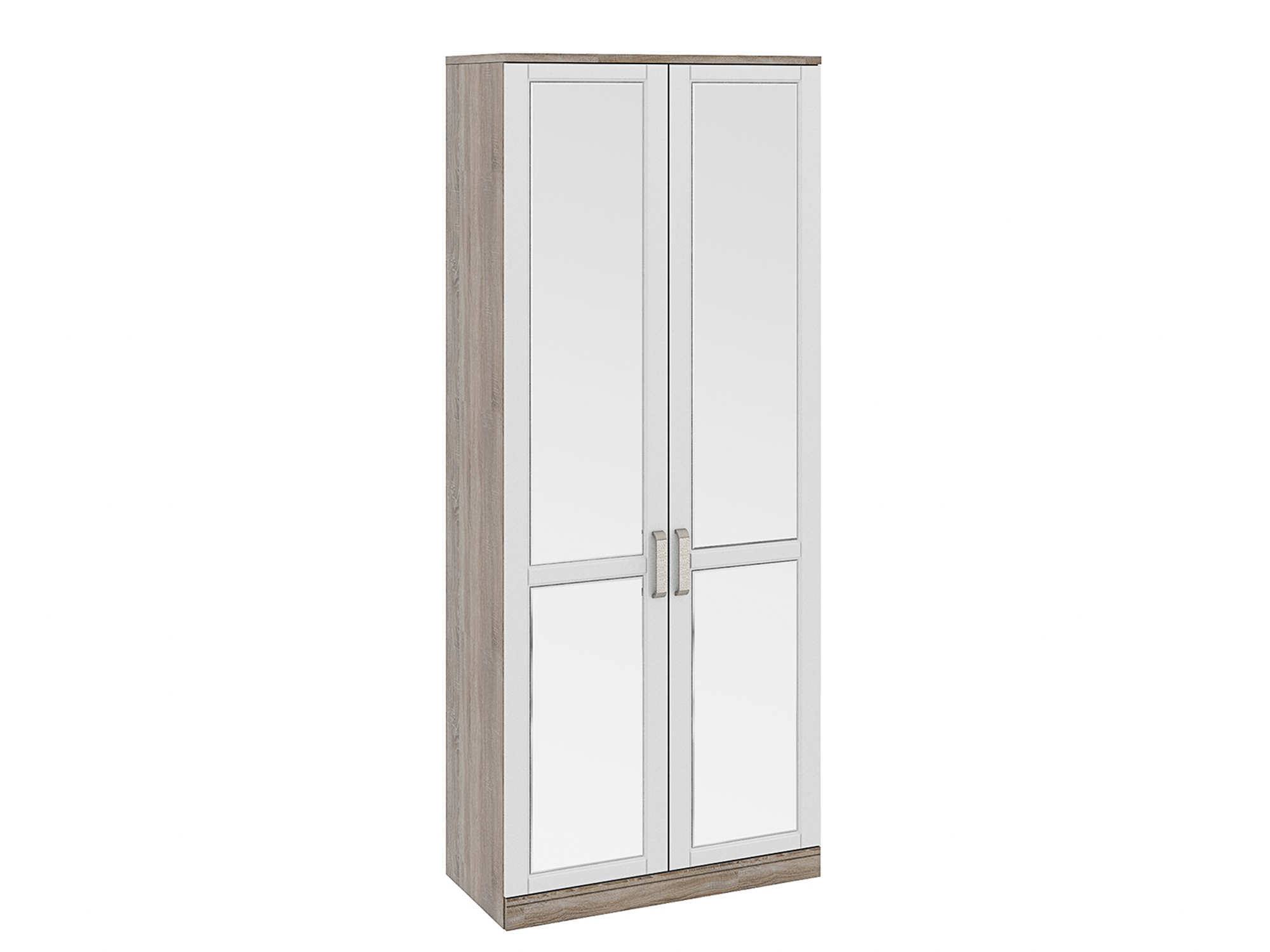 Шкаф для одежды с 2-мя зеркальными дверями Прованс Крем, Белый, Бежевый, МДФ, Зеркало, ЛДСП либерти шкаф для одежды с 2 дверями