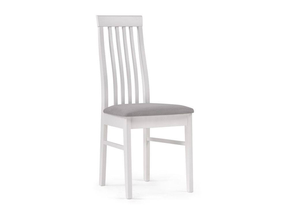 Рейнир серый / белый Стул деревянный Белый, Массив березы авелин серый велюр белый стул деревянный белый массив бука