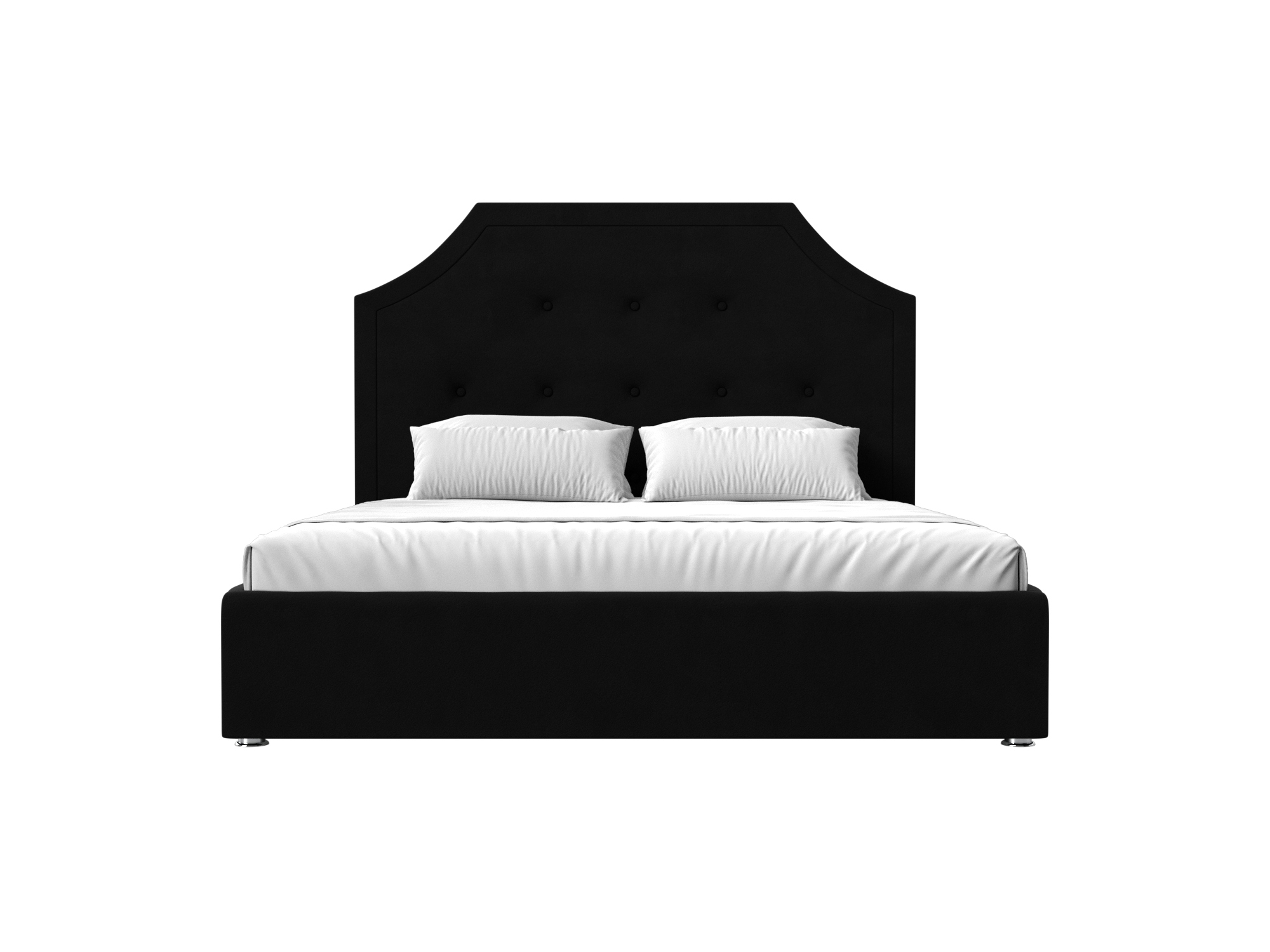 Кровать Кантри (160х200) Черный, ЛДСП кровать герда 200 черный микровельвет