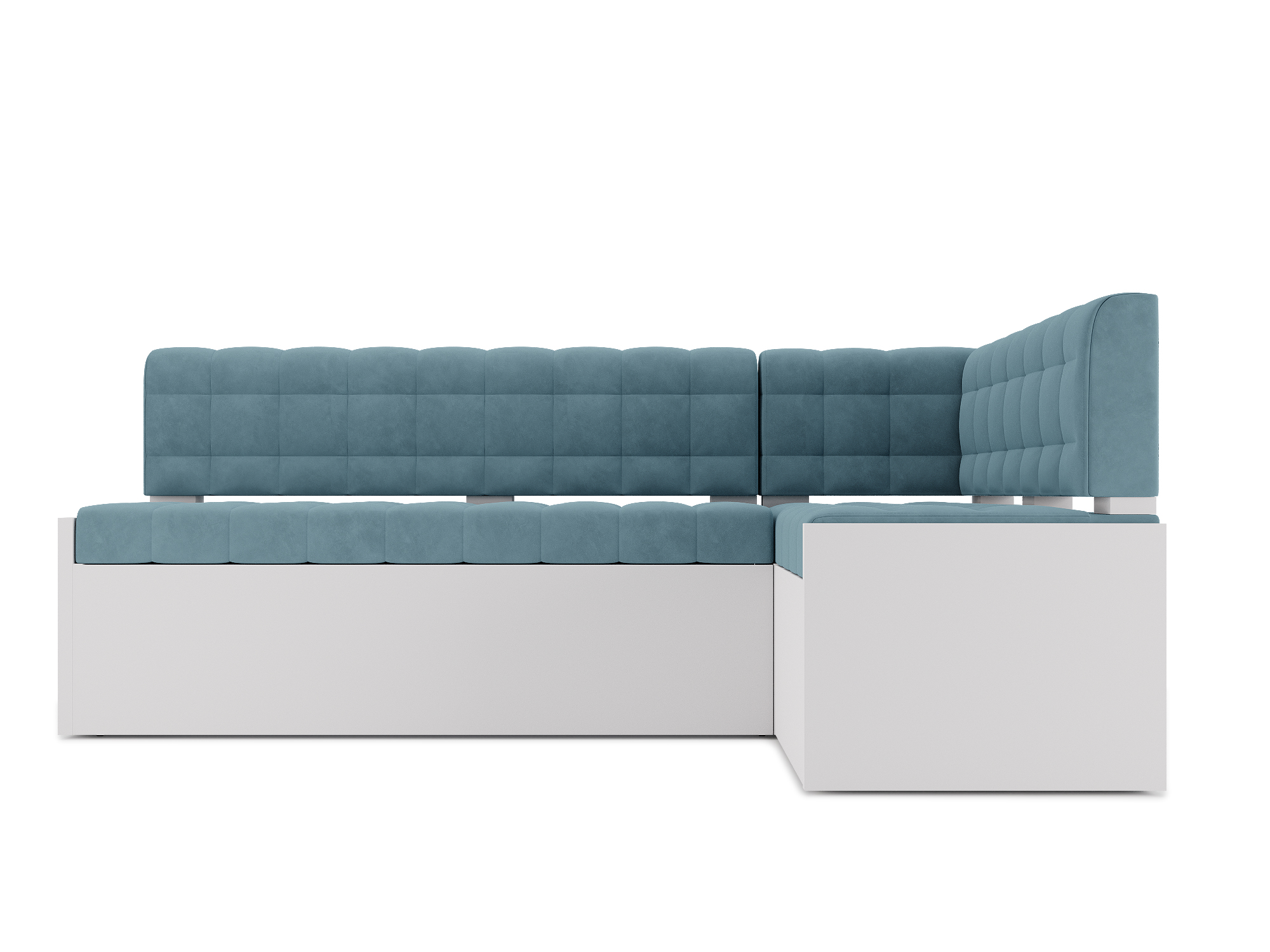 Кухонный угловой диван Гамбург Правый (120х194) Белый, ЛДСП, Брус сосны прямой диван гамбург