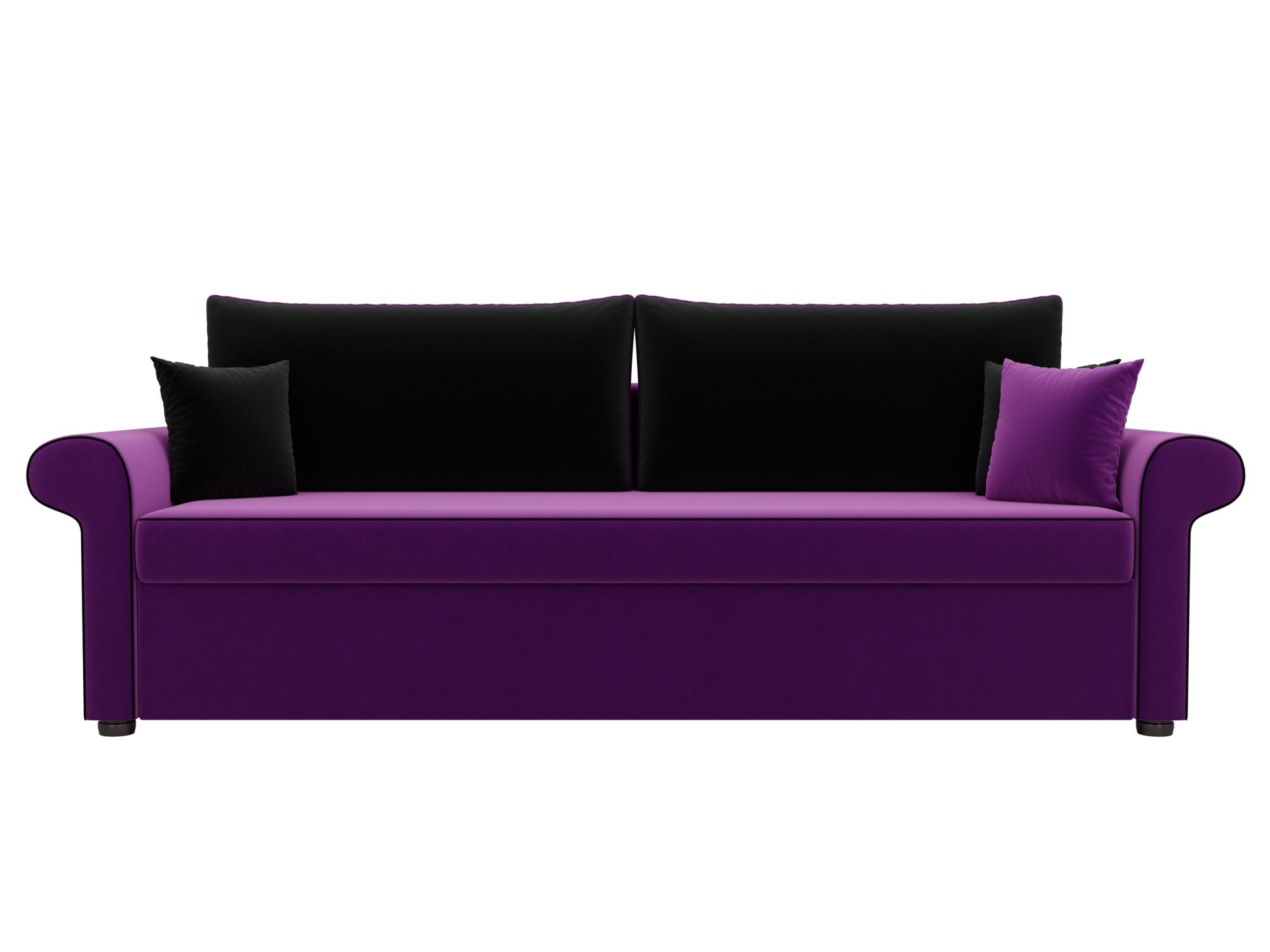 Диван Милфорд MebelVia Фиолетовый, Черный, Вельвет, ЛДСП диван прямой смарт мирта милфорд 2 еврокнижка а0241360576