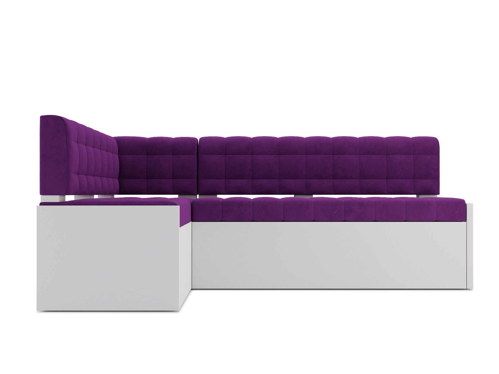 Кухонный угловой диван Ганновер Левый (164х91) , Белый, ЛДСП, Брус сосны диван угловой мадрид левый mebelvia фиолетовый микровелюр лдсп брус сосны фанера