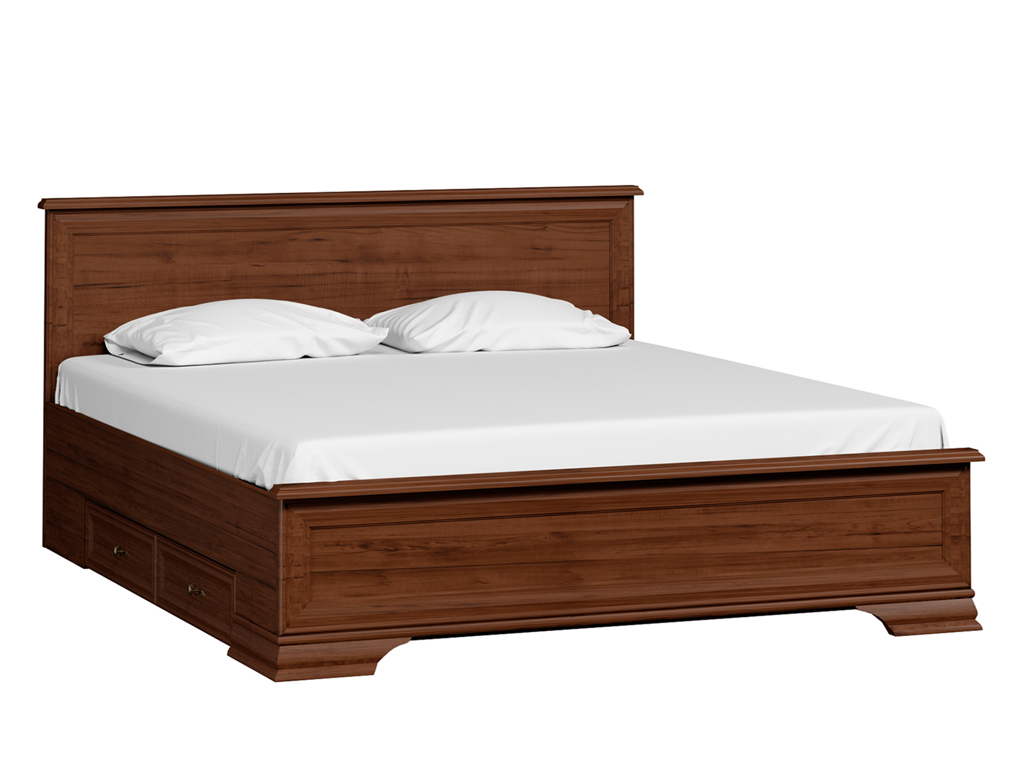 Кровать с выкатными тумбами Кентаки (180х200) Каштан, Коричневый, ЛДСП кровать кентаки 140х200 каштан коричневый лдсп